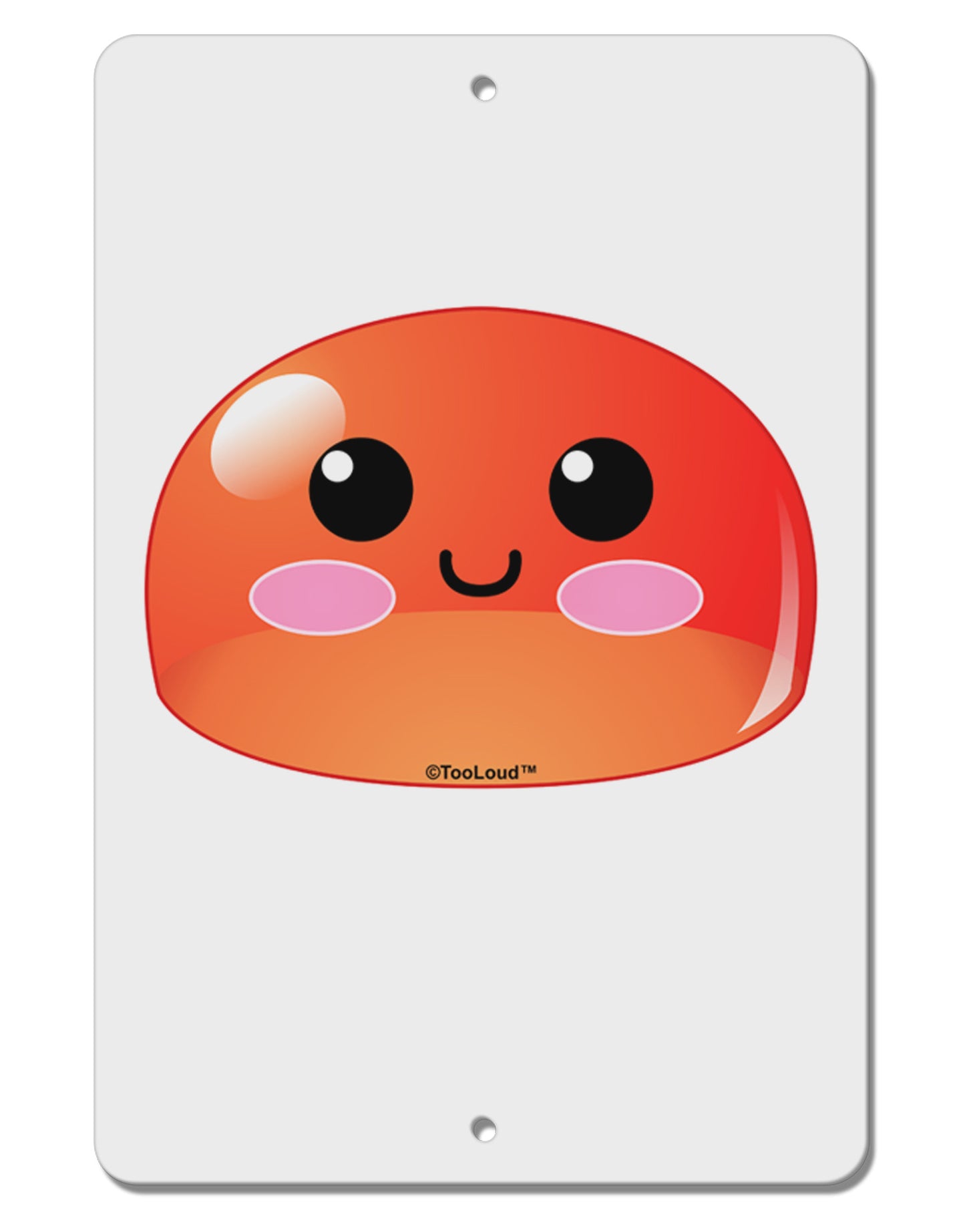 Cute RPG Slime - Red Aluminum 8 x 12" Sign by TooLoud-TooLoud-White-Davson Sales