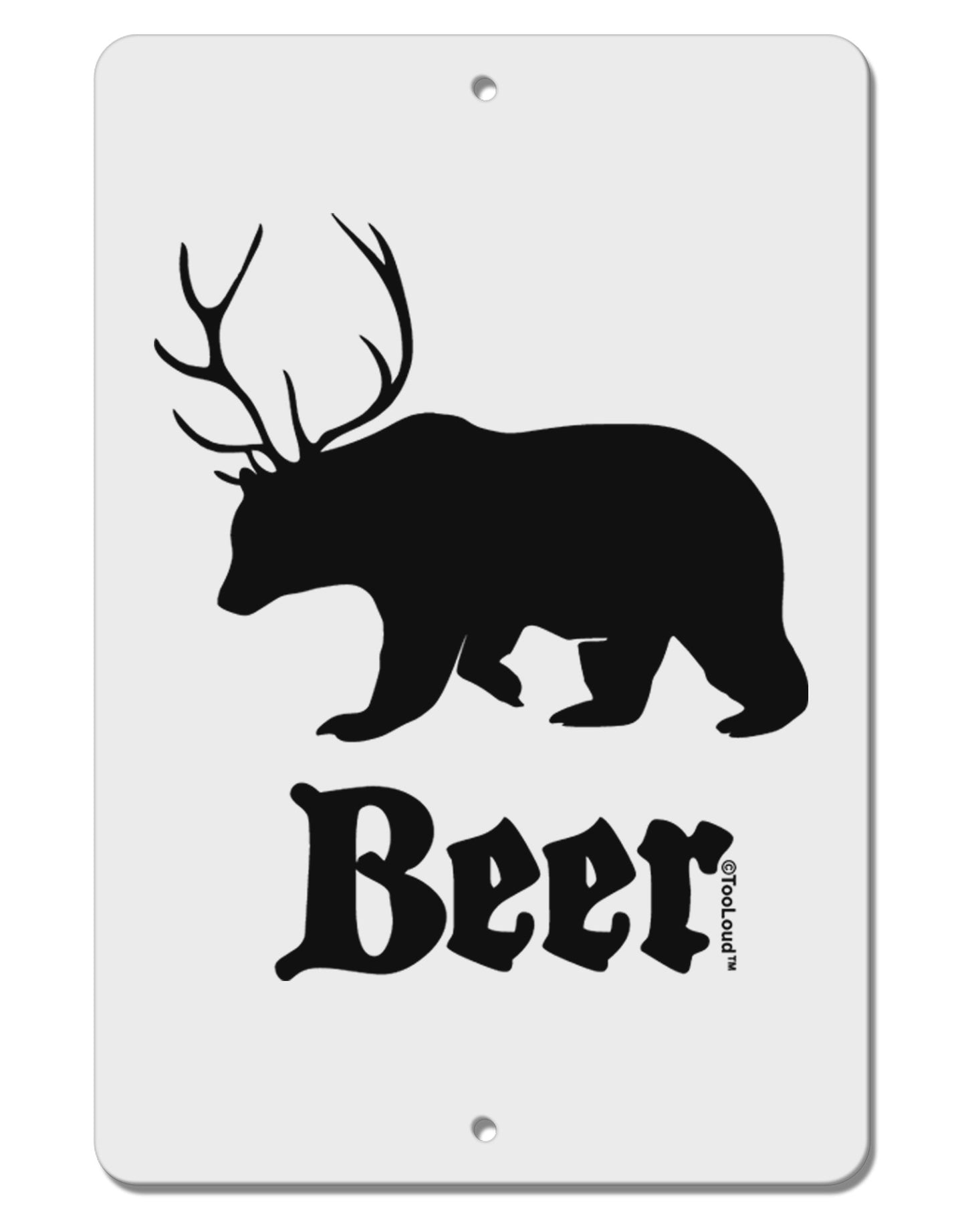 Beer Animal Aluminum 8 x 12" Sign-TooLoud-White-Davson Sales