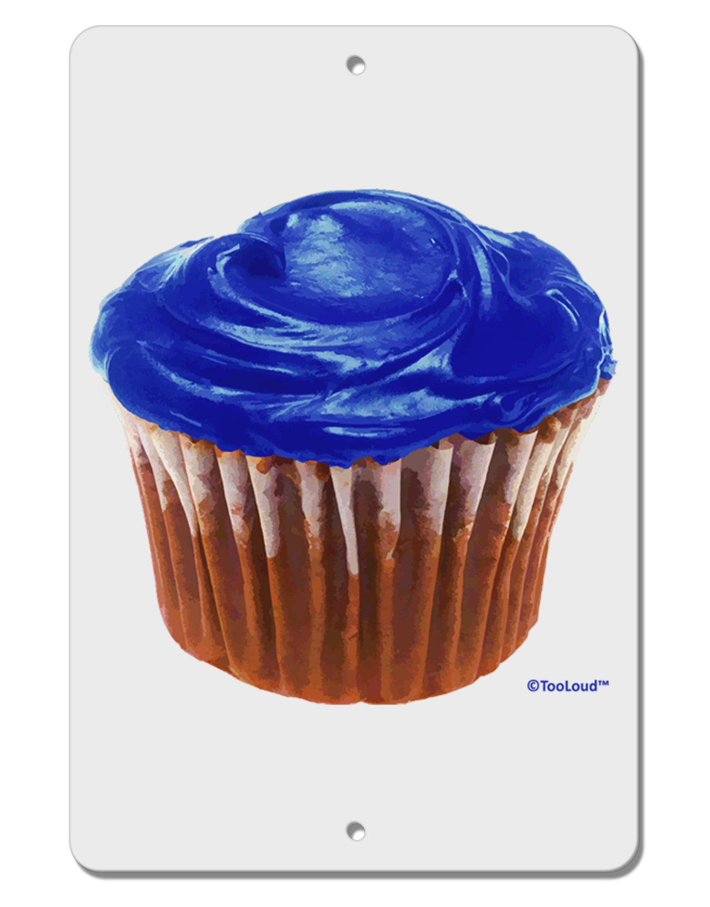 Giant Bright Blue Cupcake Aluminum 8 x 12" Sign by TooLoud-TooLoud-White-Davson Sales