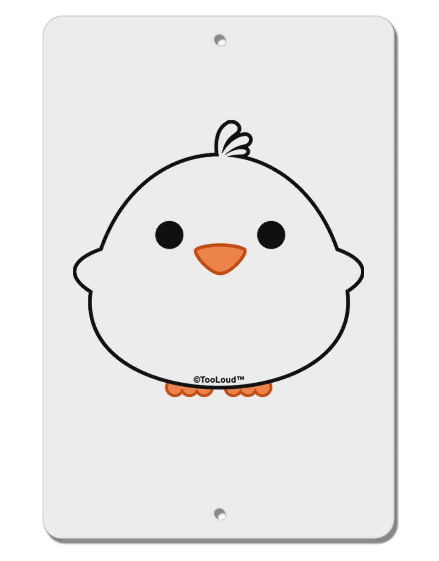 Cute Little Chick - White Aluminum 8 x 12" Sign by TooLoud-TooLoud-White-Davson Sales