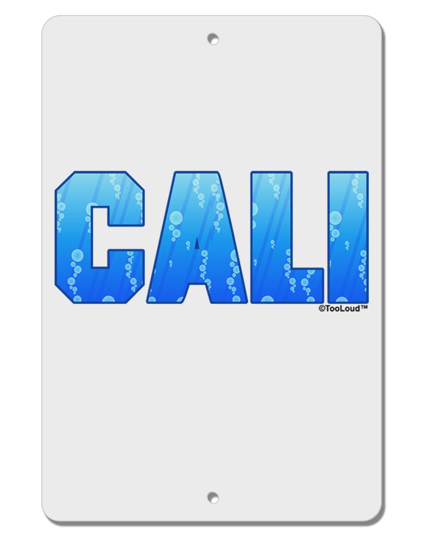 Cali Ocean Bubbles Aluminum 8 x 12" Sign by TooLoud-TooLoud-White-Davson Sales