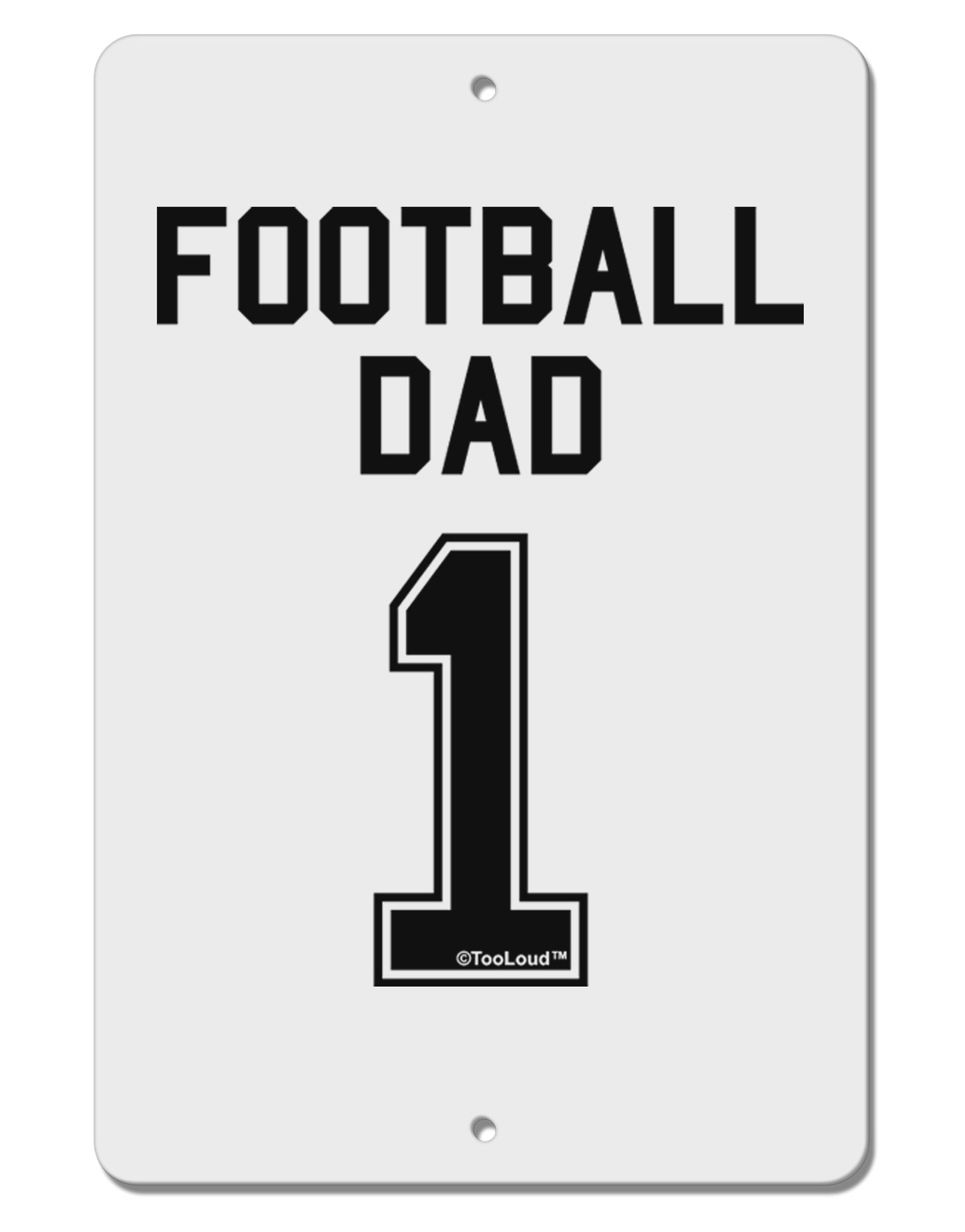 Football Dad Jersey Aluminum 8 x 12" Sign by TooLoud-TooLoud-White-Davson Sales