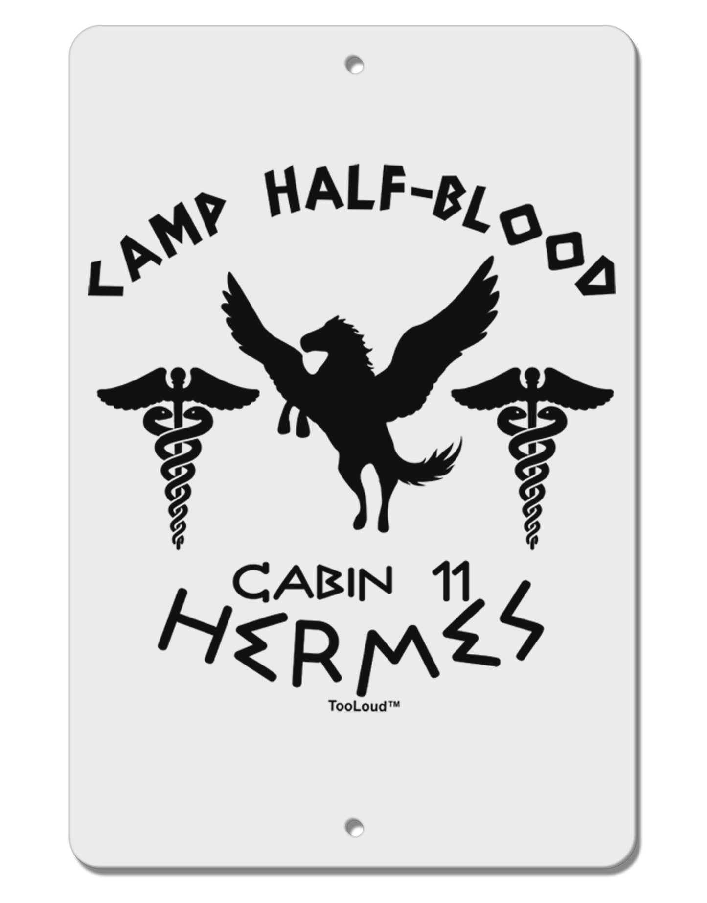 Camp Half Blood Cabin 11 Hermes Aluminum 8 x 12" Sign by TooLoud-TooLoud-White-Davson Sales