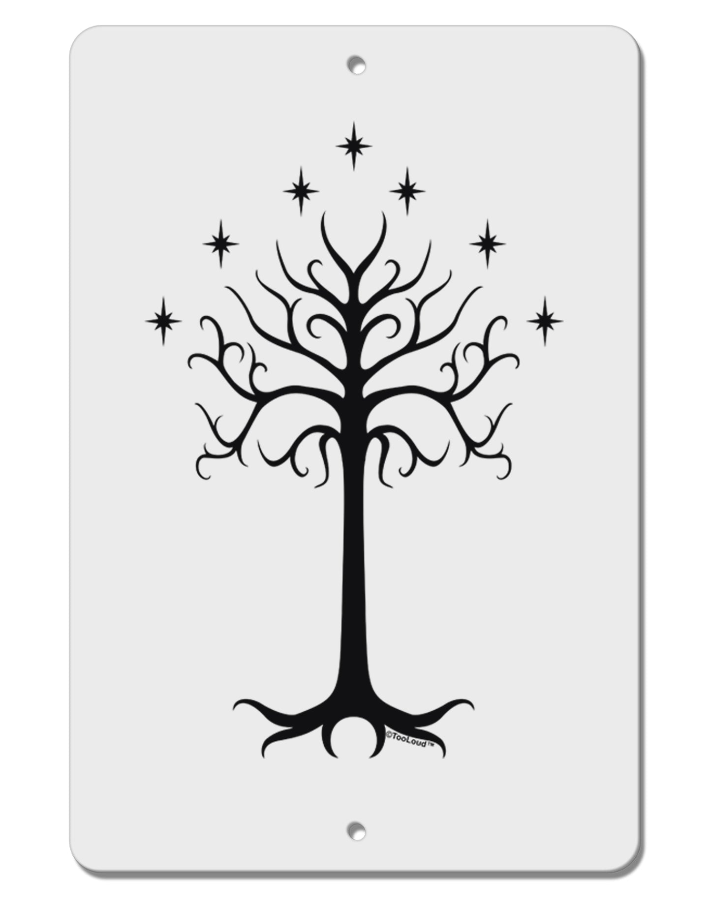 The Royal White Tree Aluminum 8 x 12" Sign by TooLoud-TooLoud-White-Davson Sales