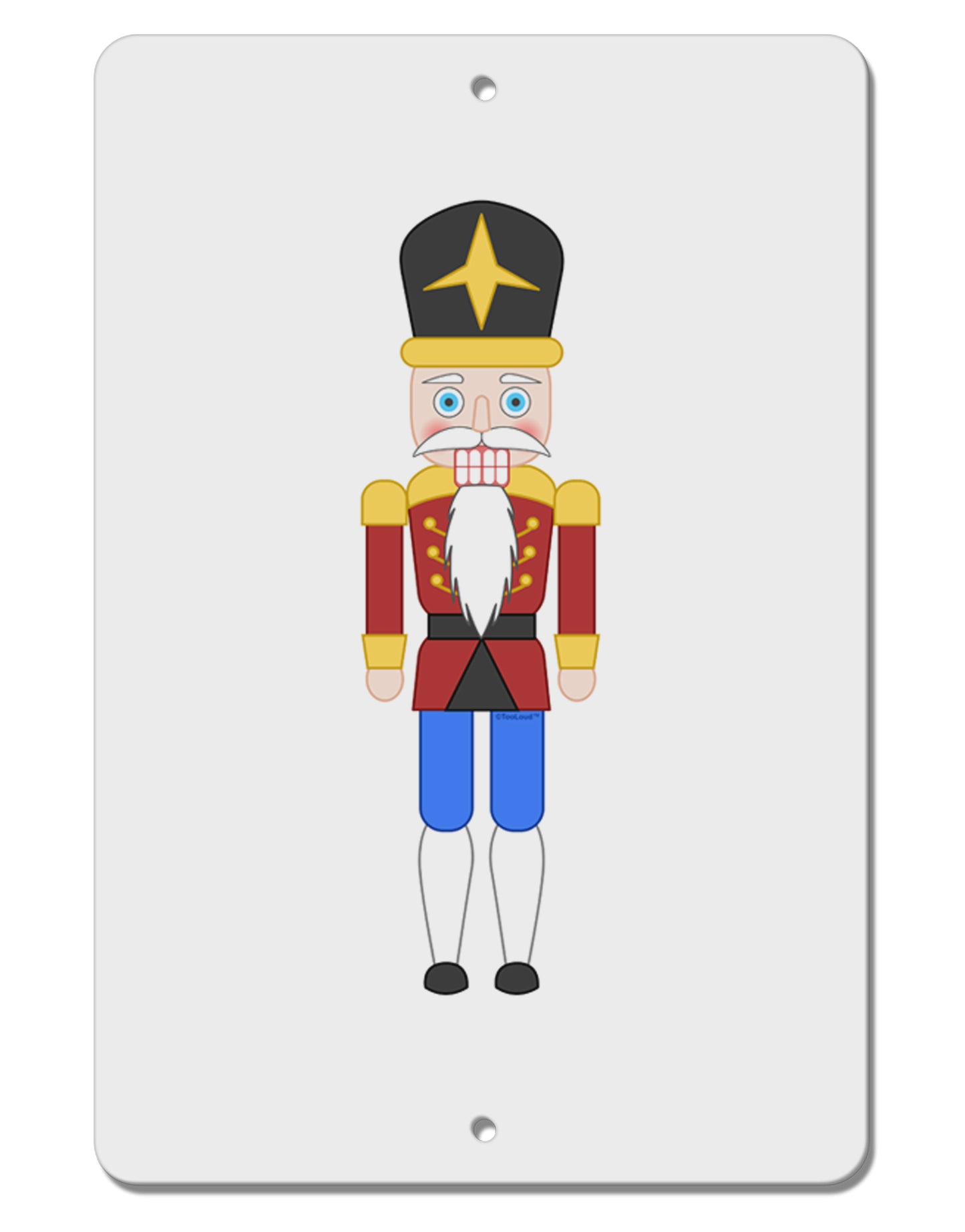 Nutcracker Design - Red Gold Black Aluminum 8 x 12" Sign-TooLoud-White-Davson Sales
