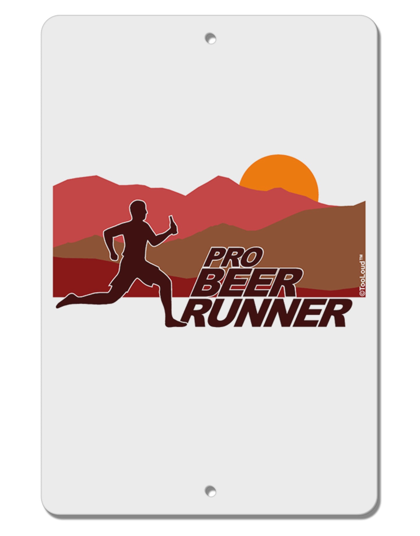 Pro Beer Runner Man Aluminum 8 x 12" Sign-TooLoud-White-Davson Sales