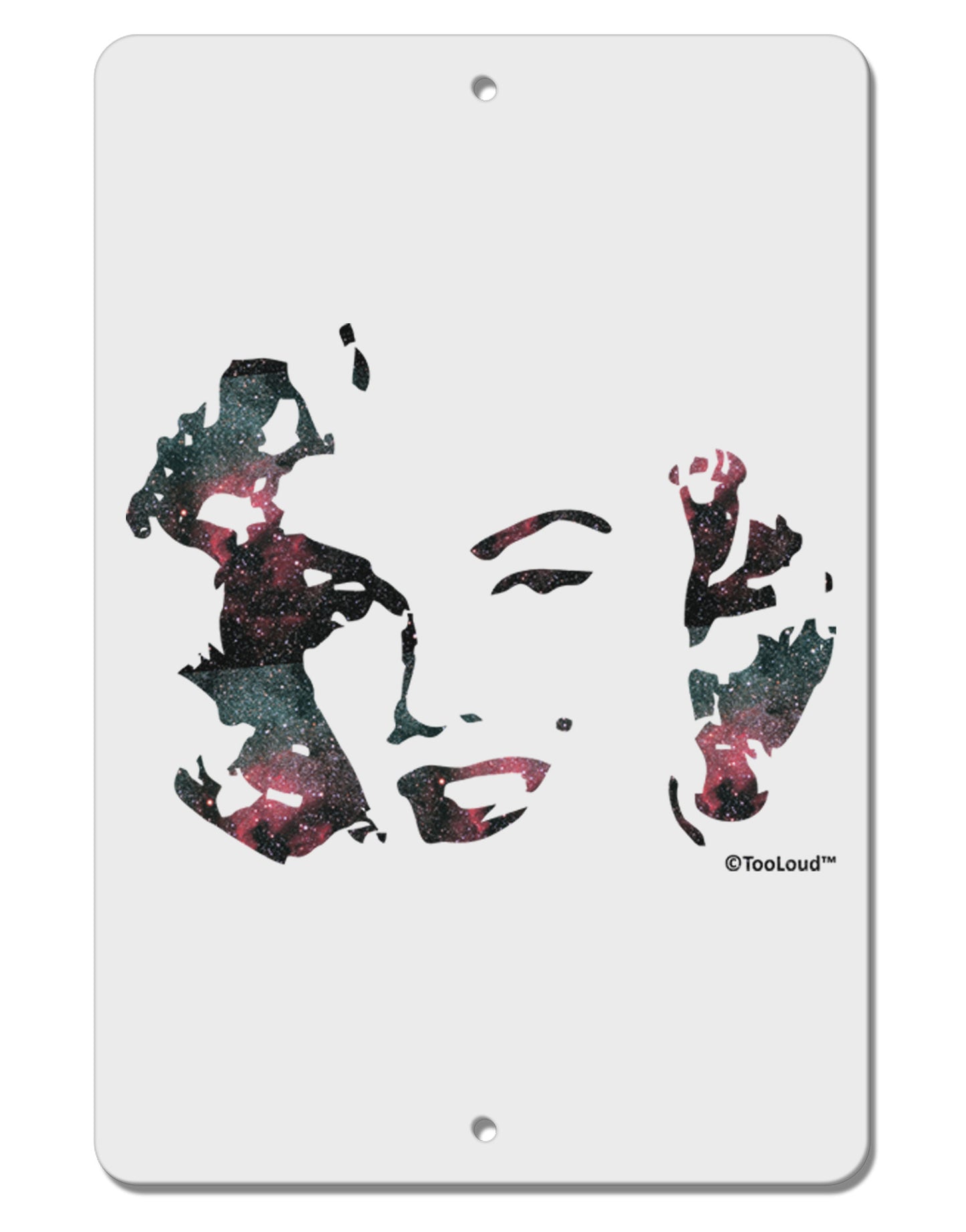 Marilyn Monroe Galaxy Design and Quote Aluminum 8 x 12" Sign by TooLoud-TooLoud-White-Davson Sales