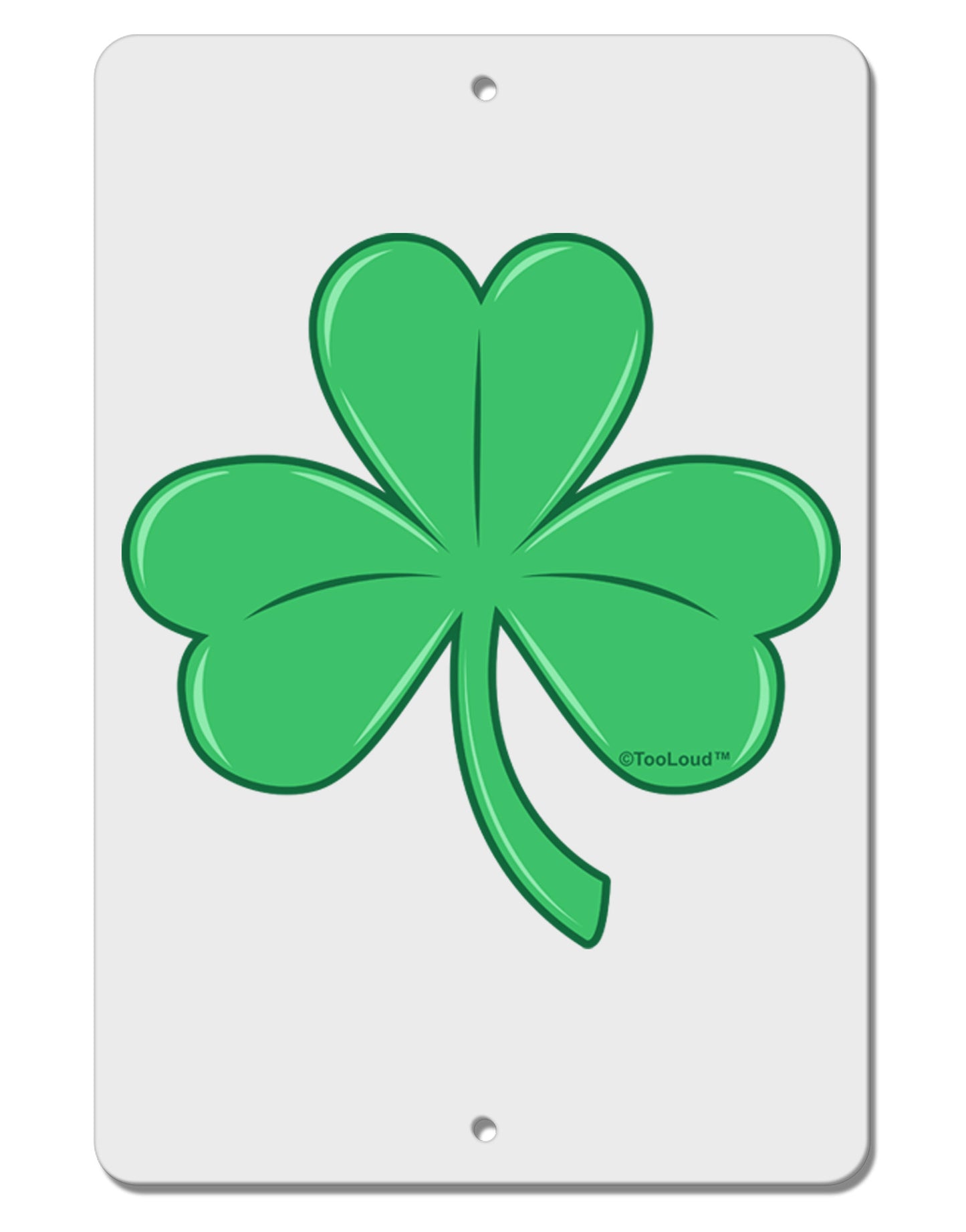 Shamrock Vector Design Aluminum 8 x 12" Sign by TooLoud-TooLoud-White-Davson Sales