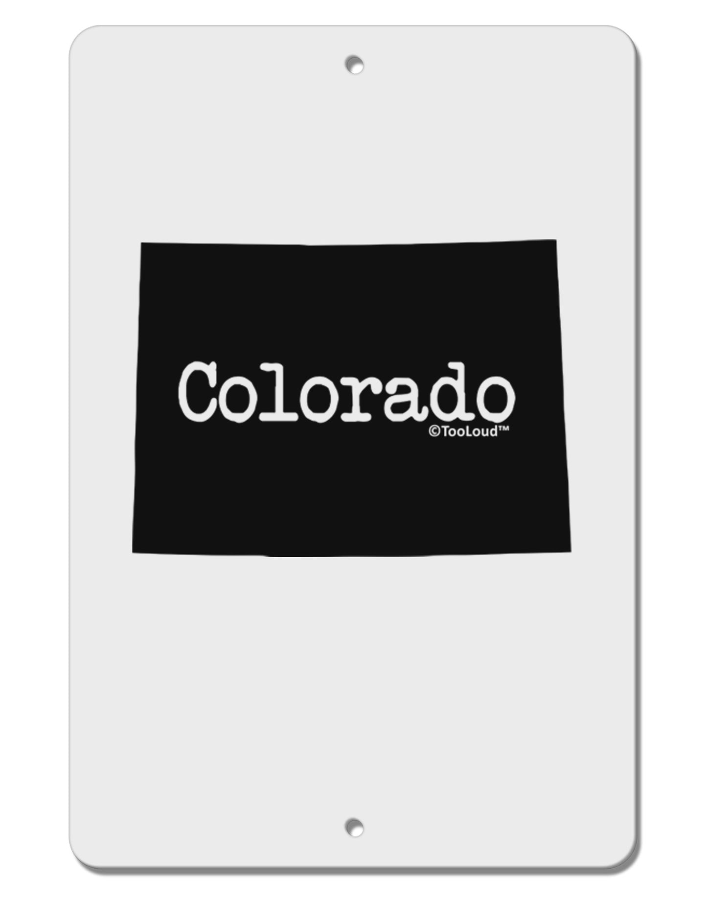 Colorado - United States Shape Aluminum 8 x 12" Sign-TooLoud-White-Davson Sales