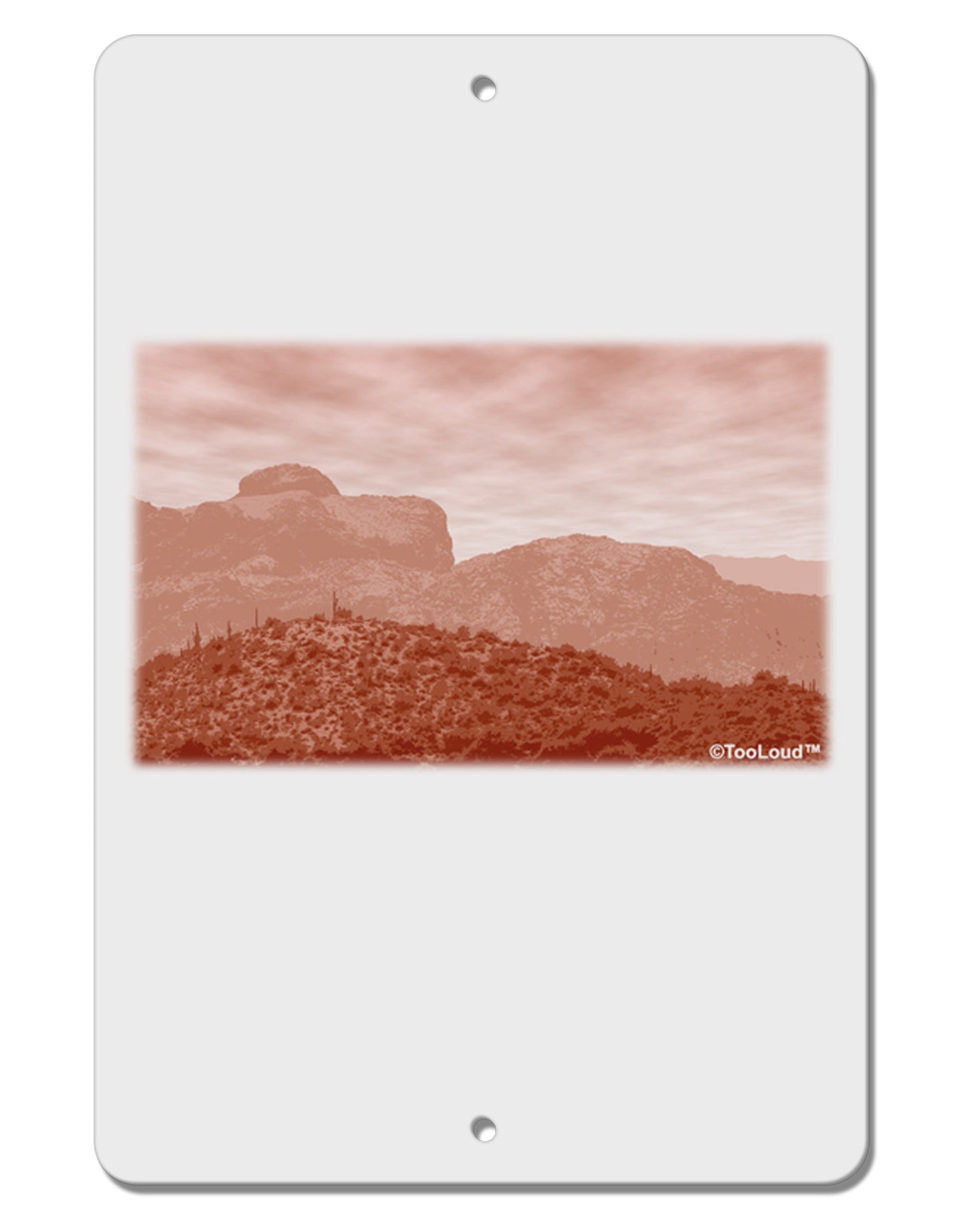 Red Planet Landscape Aluminum 8 x 12" Sign-TooLoud-White-Davson Sales