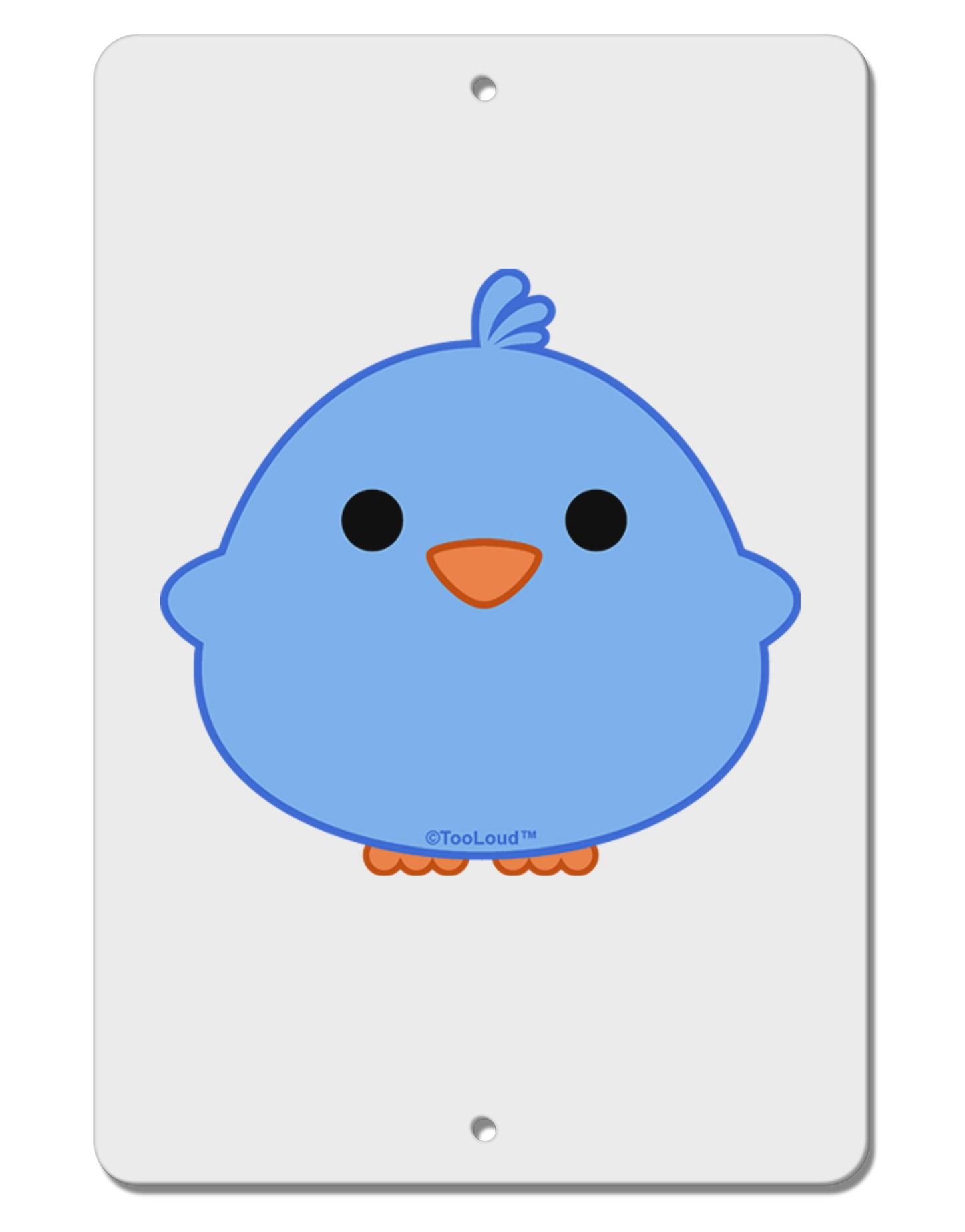 Cute Little Chick - Blue Aluminum 8 x 12" Sign by TooLoud-TooLoud-White-Davson Sales