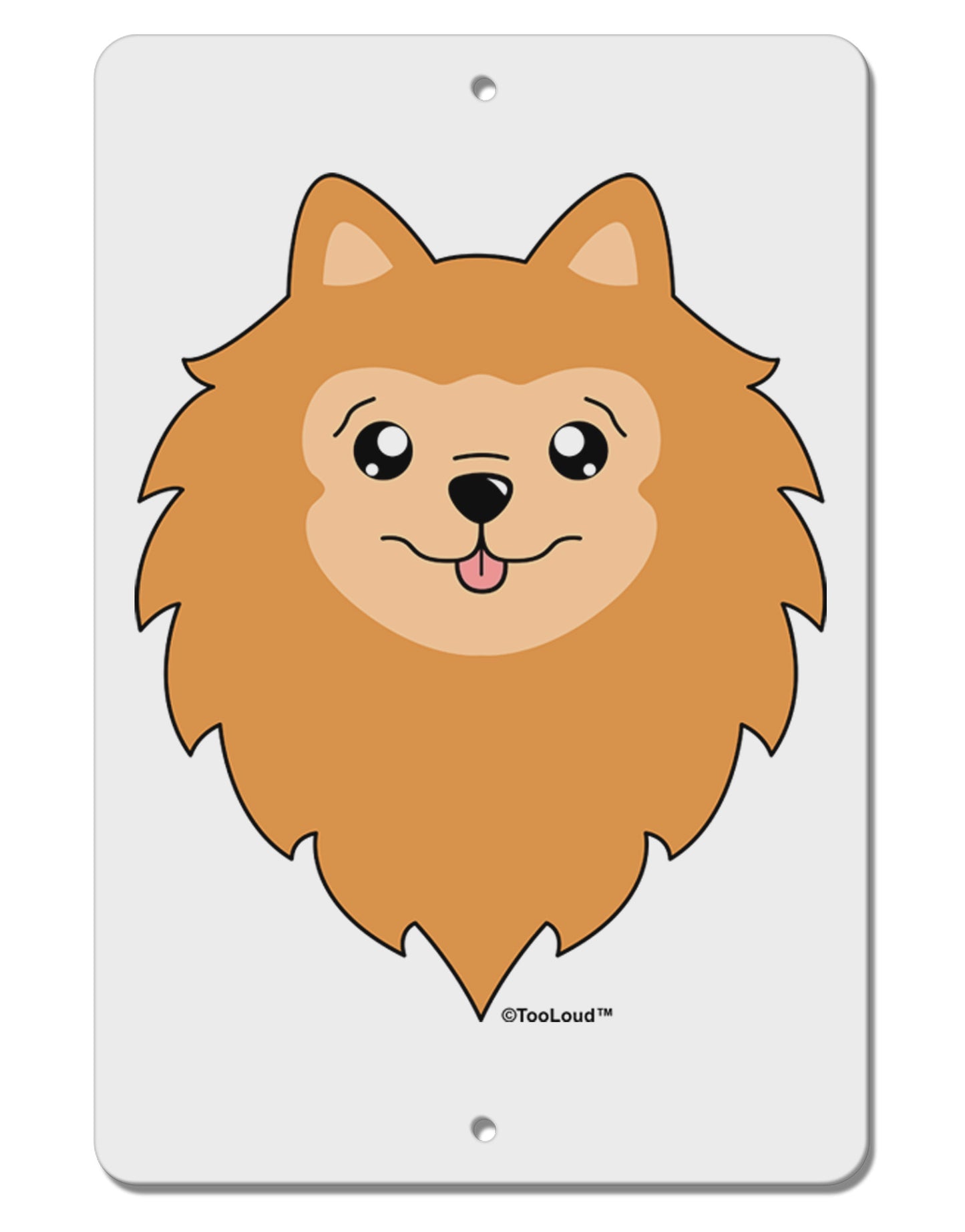Cute Pomeranian Dog Aluminum 8 x 12" Sign by TooLoud-TooLoud-White-Davson Sales