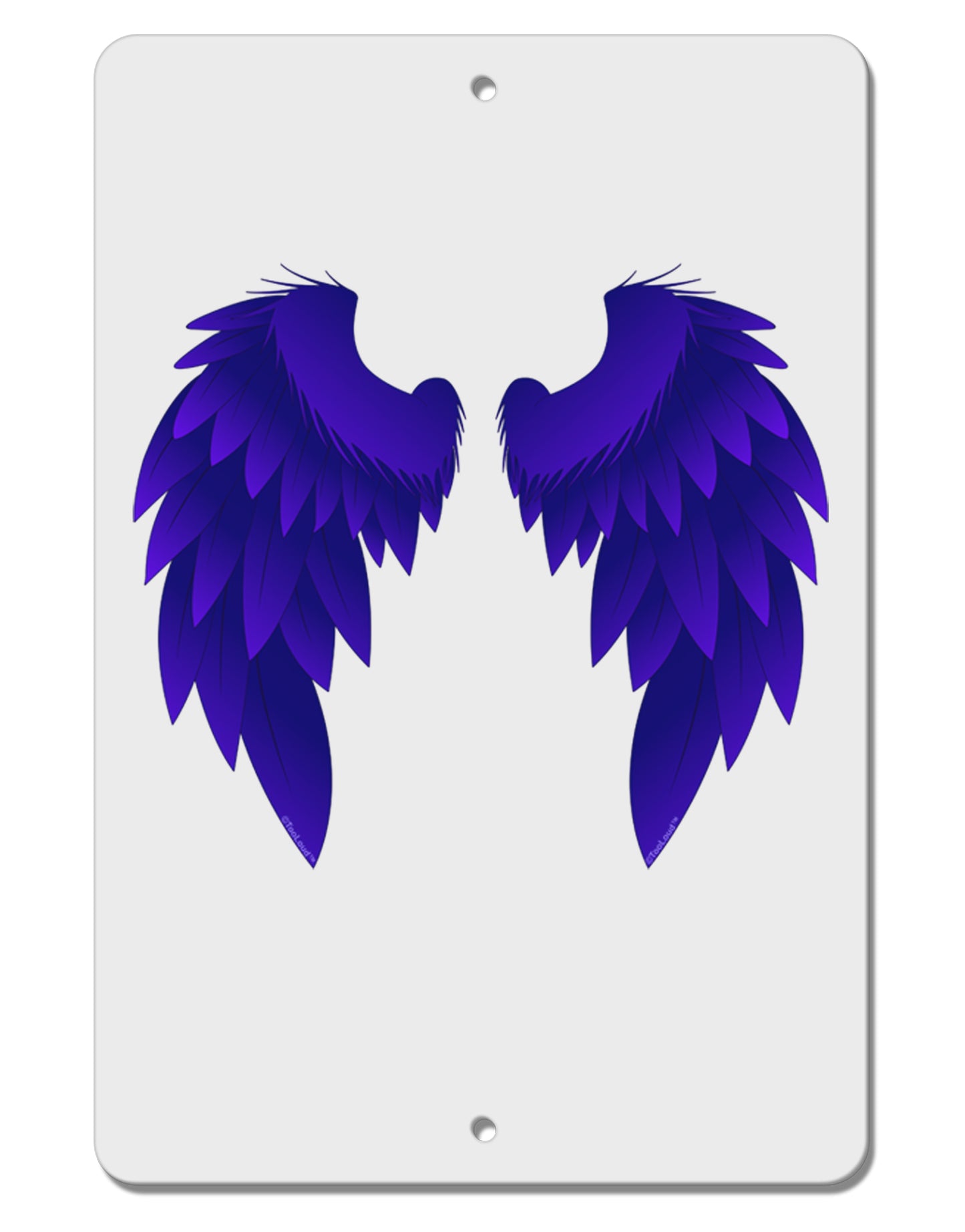 Epic Dark Angel Wings Design Aluminum 8 x 12" Sign by TooLoud-TooLoud-White-Davson Sales