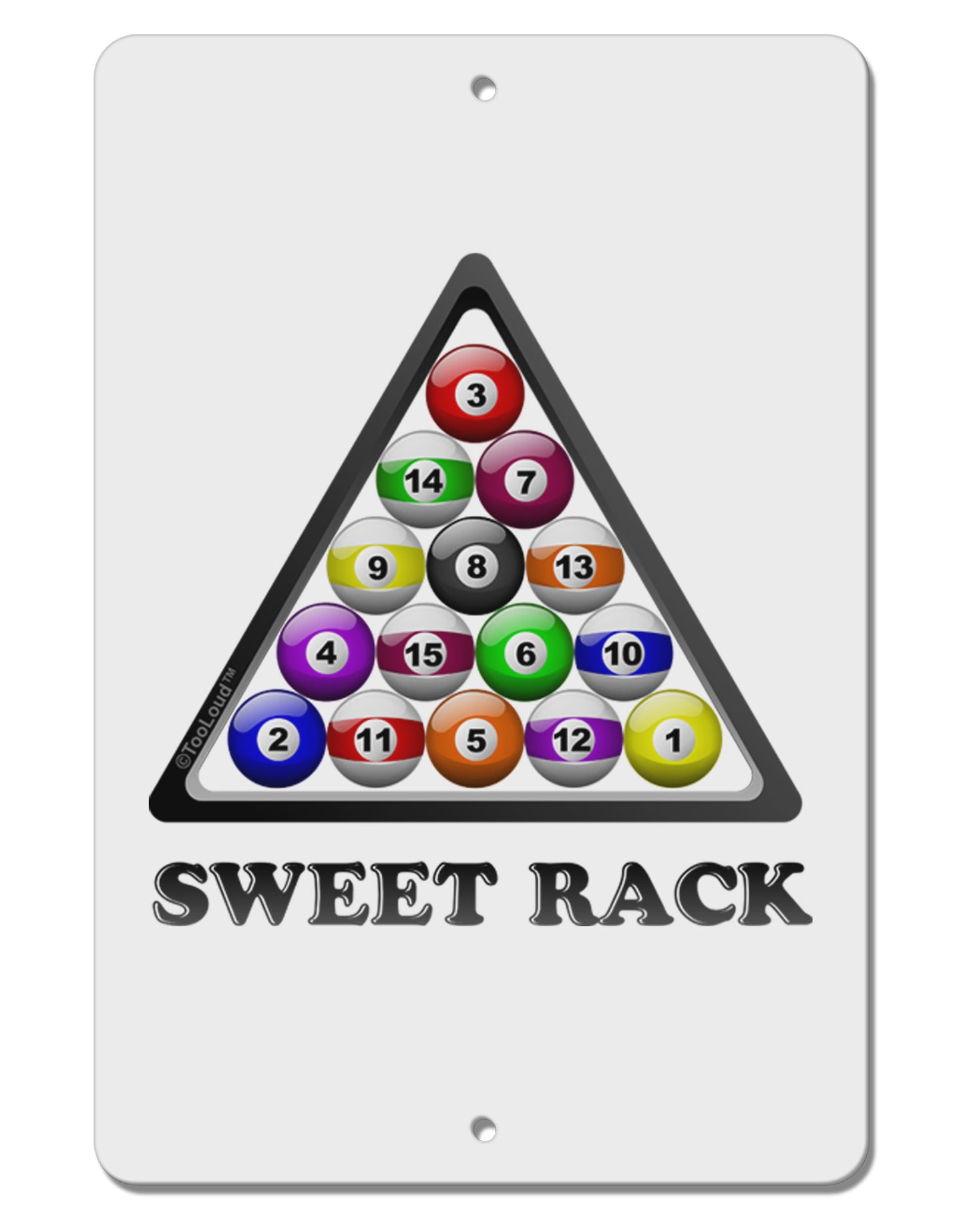 Sweet Rack - Pool Aluminum 8 x 12" Sign-TooLoud-White-Davson Sales
