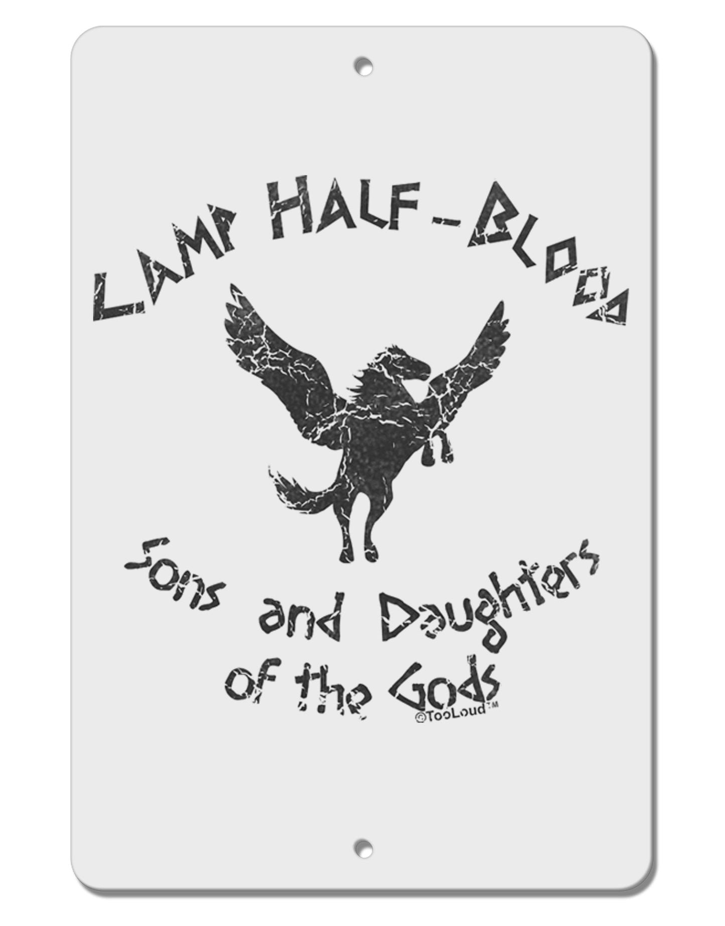 Camp Half-Blood Sons and Daughters Aluminum 8 x 12" Sign-TooLoud-White-Davson Sales