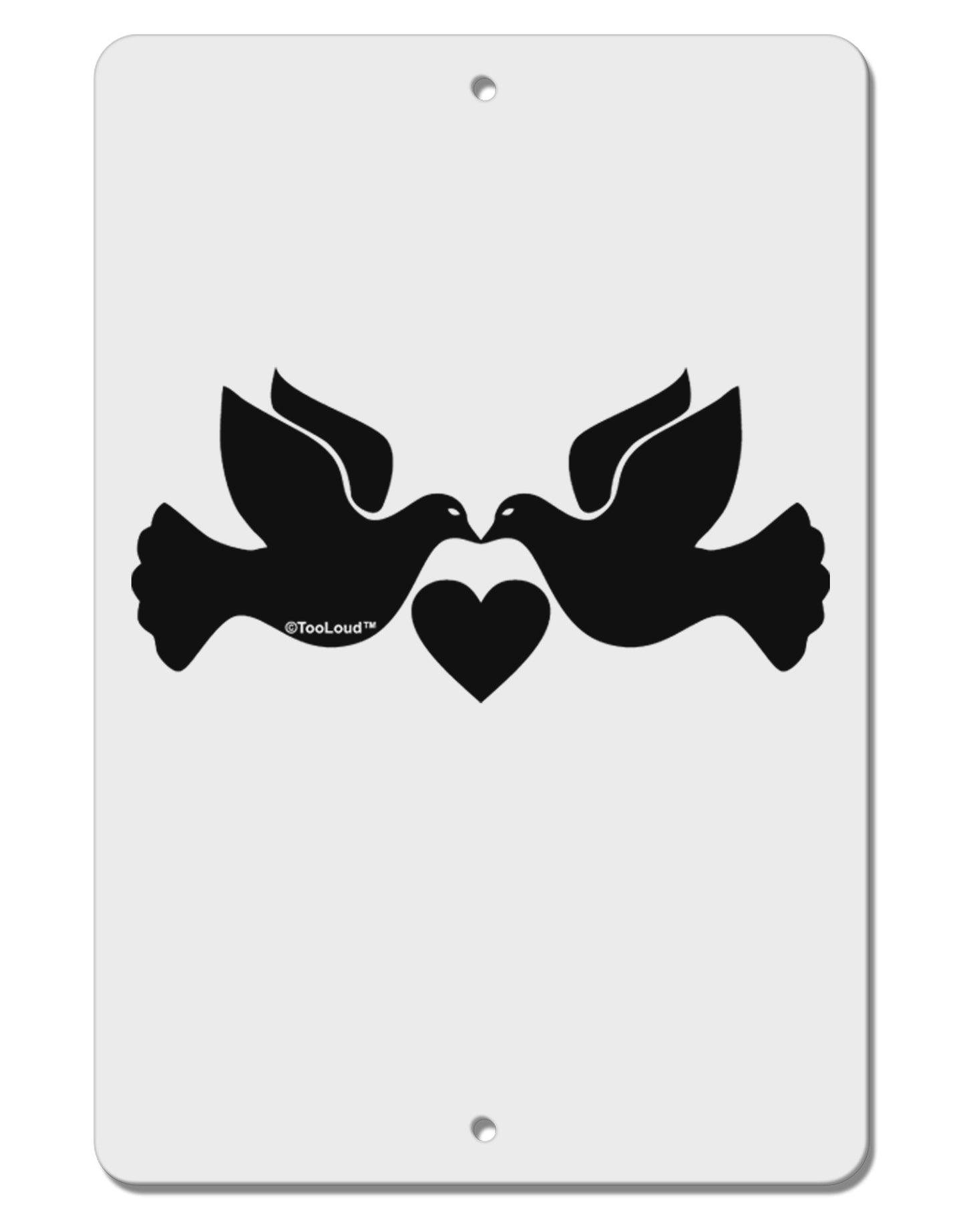 Two Turtle Doves Aluminum 8 x 12" Sign-TooLoud-White-Davson Sales