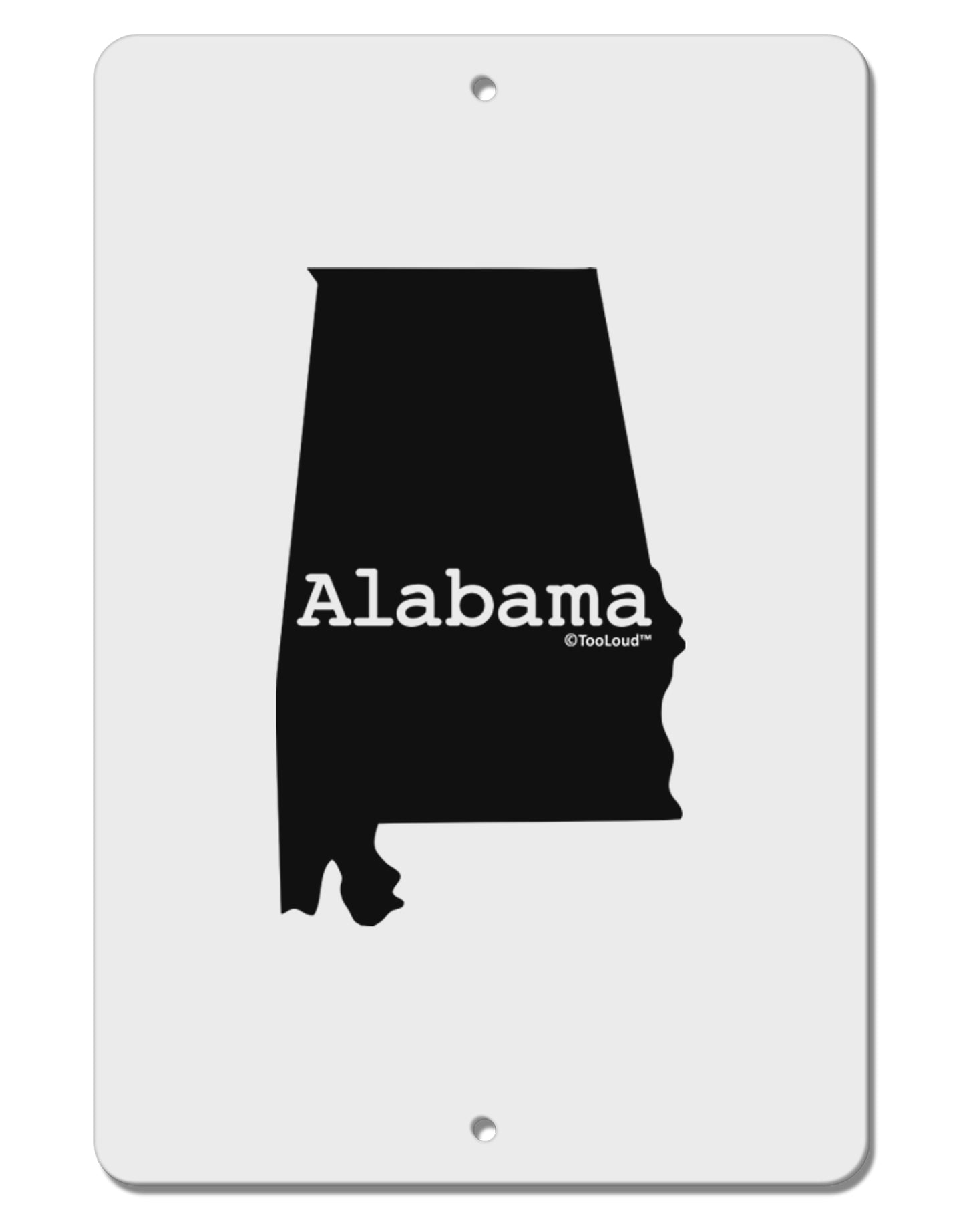 Alabama - United States Shape Aluminum 8 x 12" Sign by TooLoud-TooLoud-White-Davson Sales