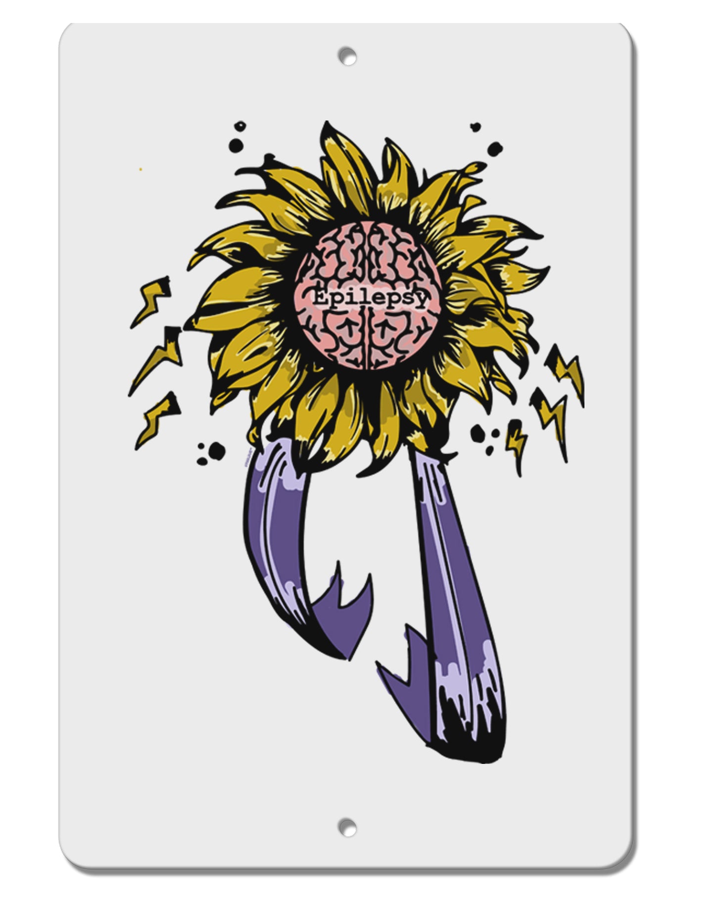 TooLoud Epilepsy Awareness Aluminum 8 x 12 Inch Sign-Aluminum Sign-TooLoud-Davson Sales