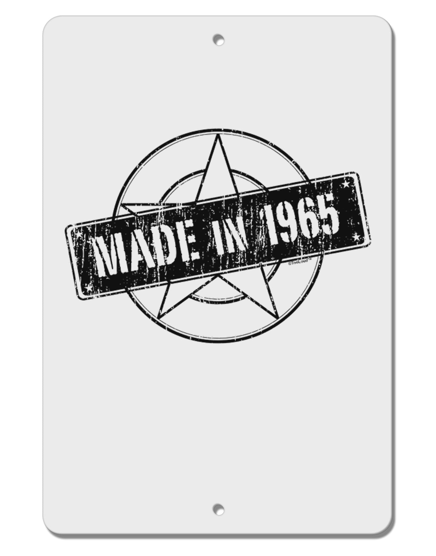 50th Birthday Made In Birth Year 1965 Aluminum 8 x 12" Sign-TooLoud-White-Davson Sales