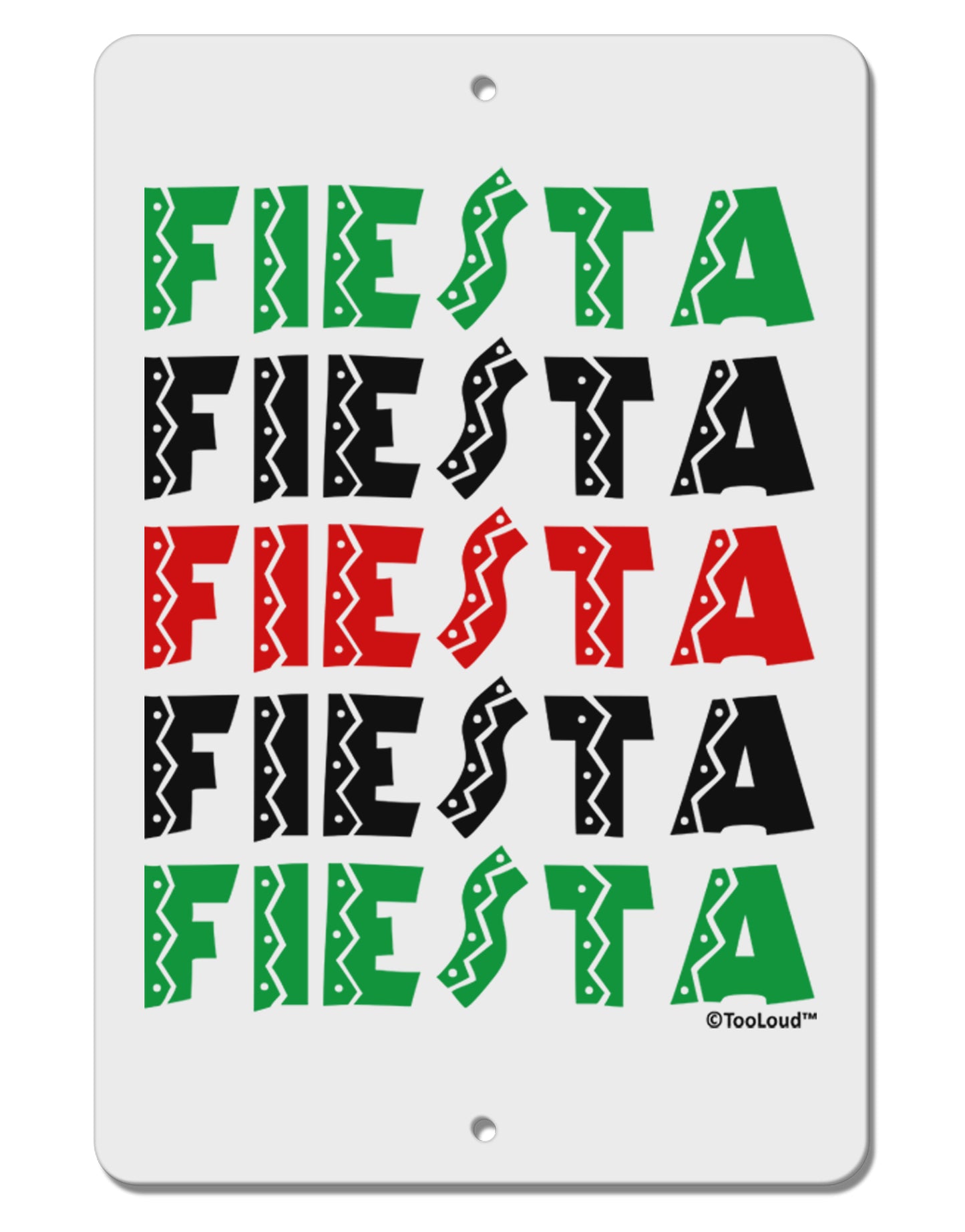 Cinco Fiestas Aluminum 8 x 12" Sign by TooLoud-TooLoud-White-Davson Sales