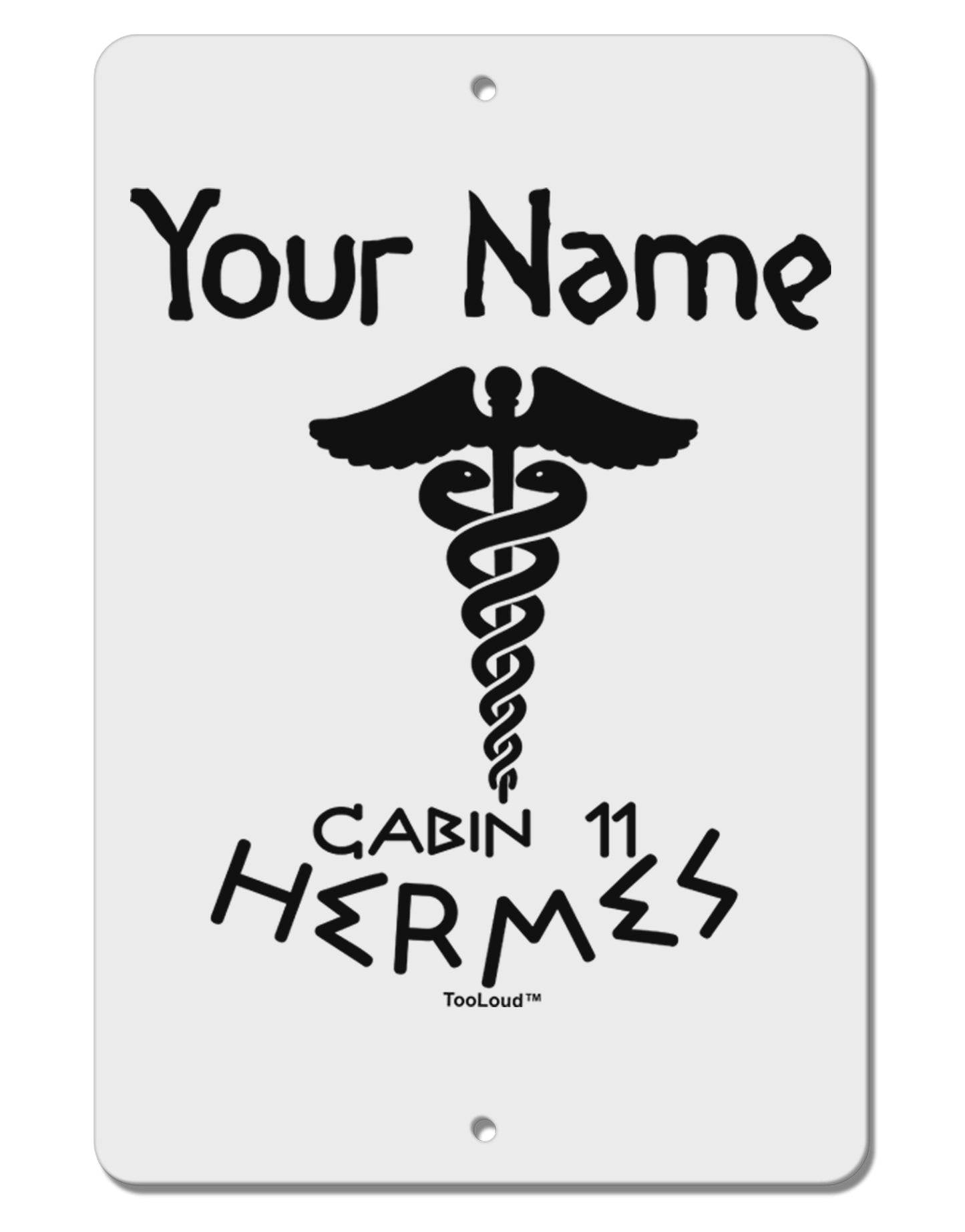 Personalized Cabin 11 Hermes Aluminum 8 x 12" Sign by TooLoud-TooLoud-White-Davson Sales