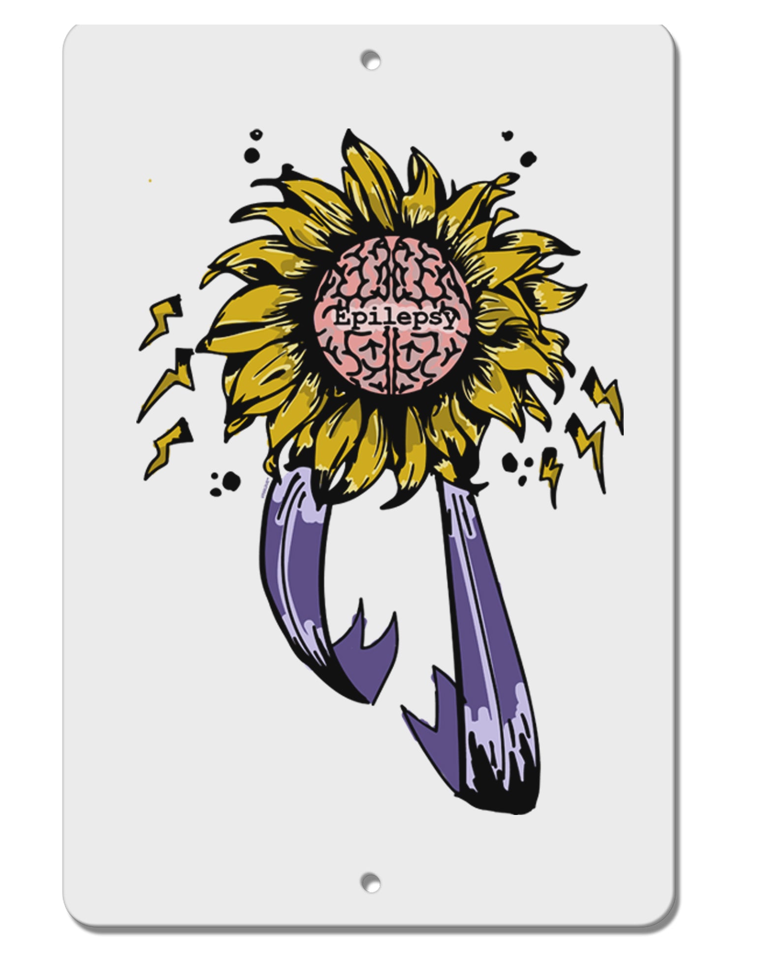 TooLoud Epilepsy Awareness Aluminum 8 x 12 Inch Sign-Aluminum Sign-TooLoud-Davson Sales