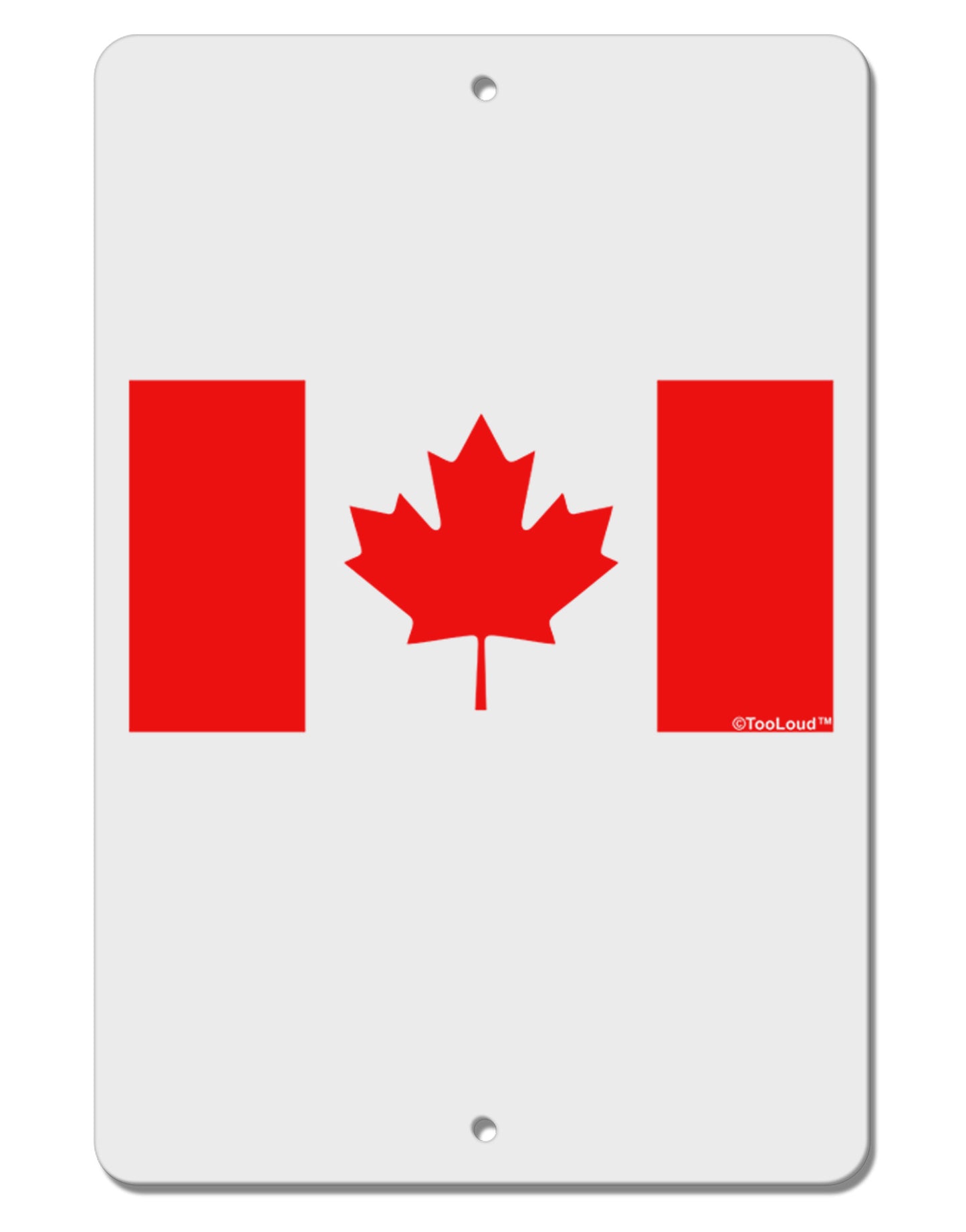 Canadian Flag Maple Leaf Colors Aluminum 8 x 12" Sign-TooLoud-White-Davson Sales