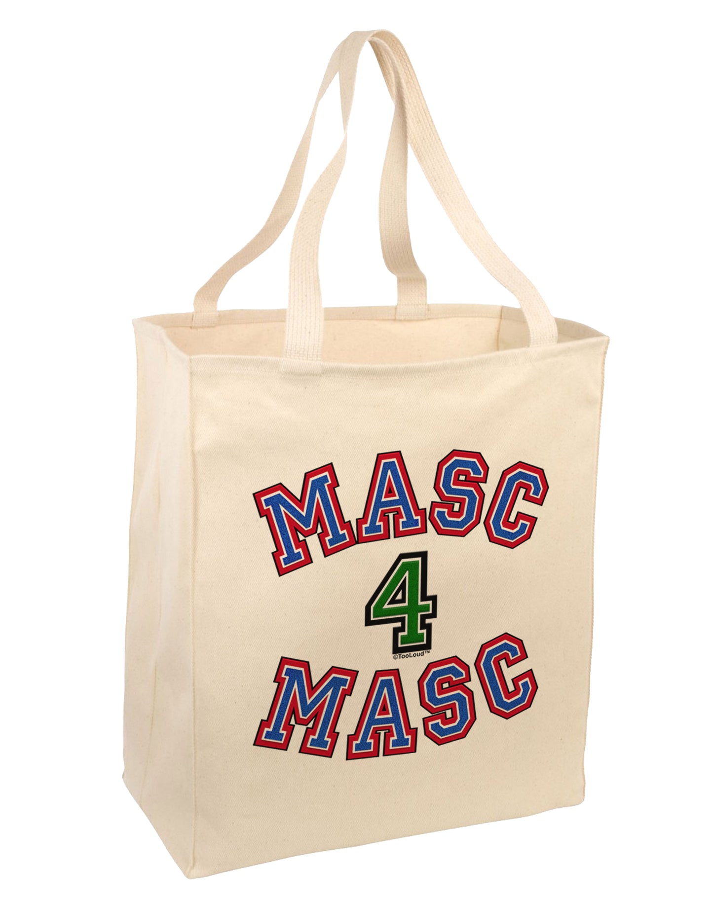 Masc 4 Masc College Stud Large Grocery Tote Bag by TooLoud-Grocery Tote-TooLoud-Natural-Large-Davson Sales