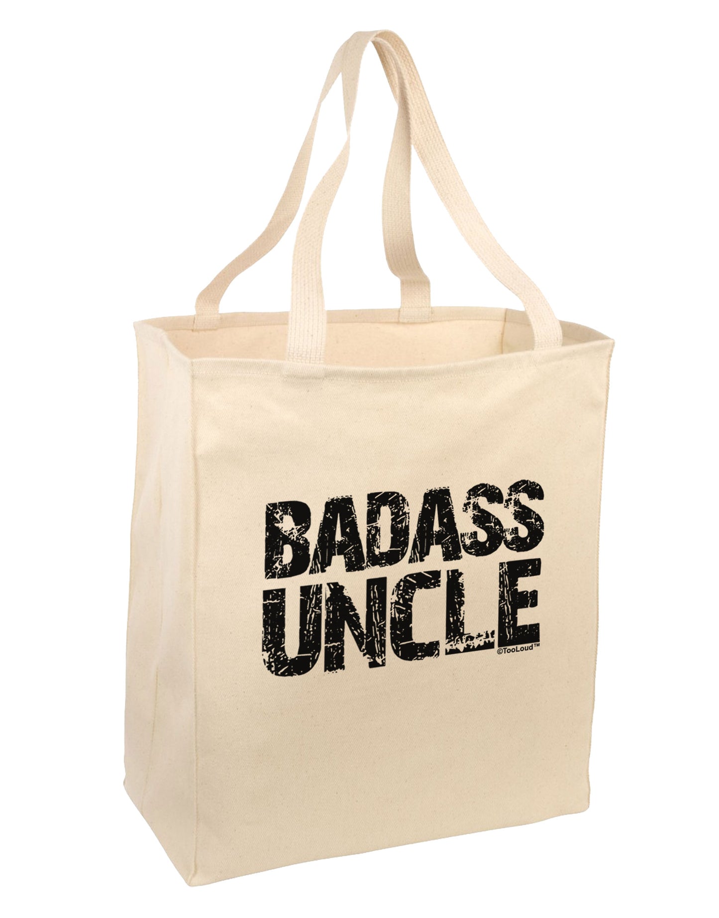 Badass Uncle Large Grocery Tote Bag by TooLoud-Grocery Tote-TooLoud-Natural-Large-Davson Sales