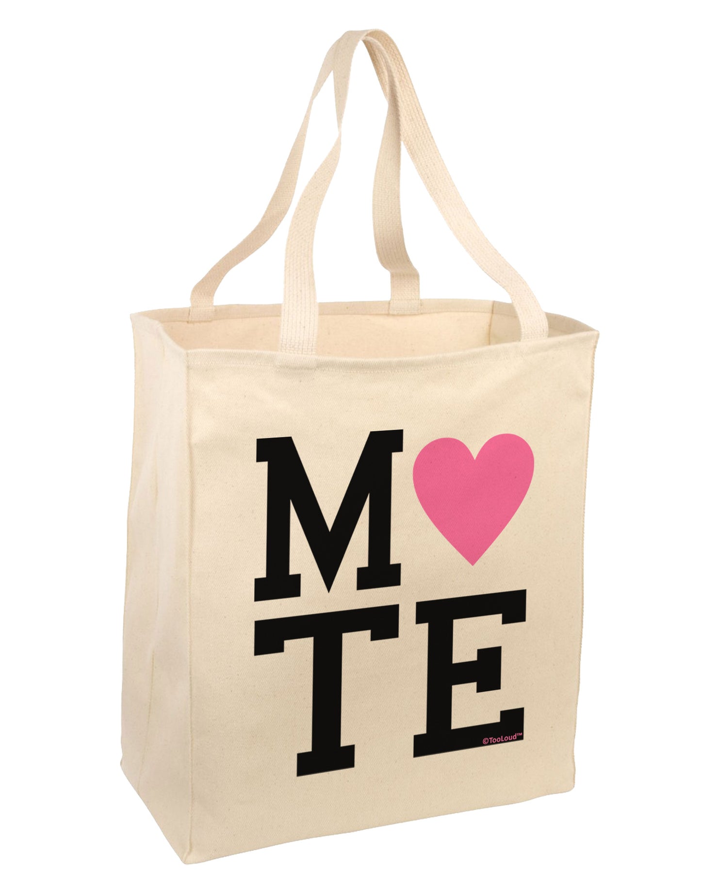 Matching Soulmate Design - Mate - Pink Large Grocery Tote Bag by TooLoud-Grocery Tote-TooLoud-Natural-Large-Davson Sales