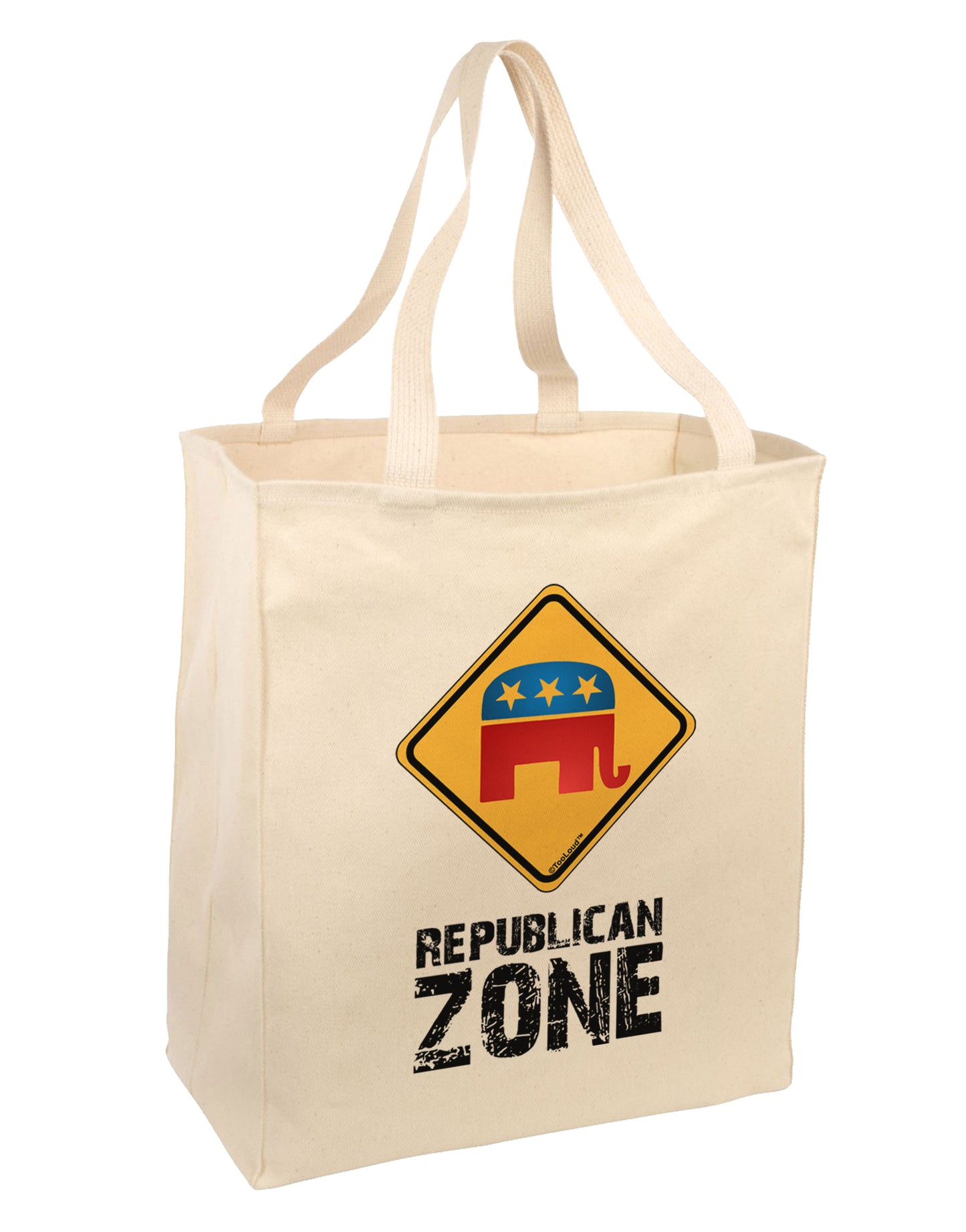 Republican Zone Large Grocery Tote Bag-Grocery Tote-TooLoud-Natural-Large-Davson Sales
