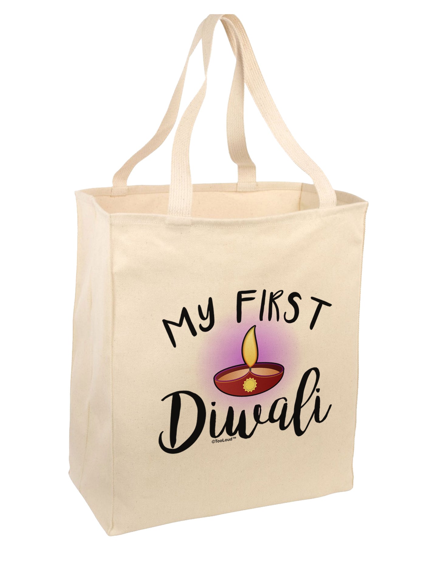 My First Diwali 15" Dark Laptop / Tablet Case Bag by TooLoud-Laptop / Tablet Case Bag-TooLoud-Natural-large-Davson Sales