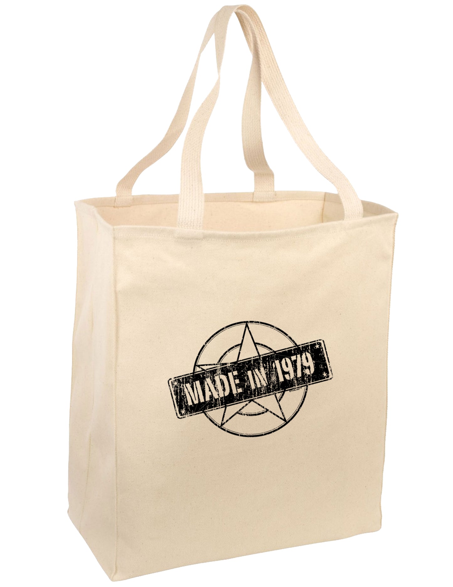 40th Birthday Gift Made in 1979 Large Grocery Tote Bag-Natural by TooLoud-TooLoud-Natural-large-Davson Sales