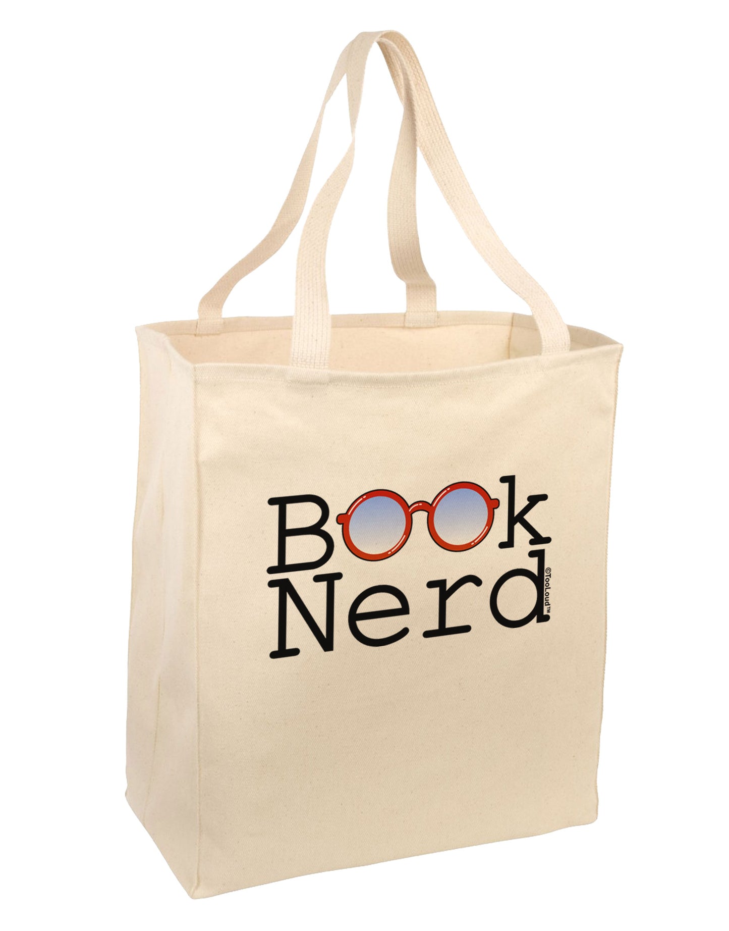 Book Nerd Large Grocery Tote Bag-Natural-Grocery Tote-TooLoud-Natural-Large-Davson Sales