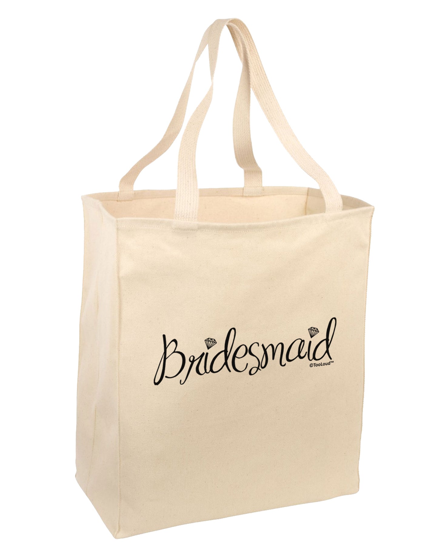 Bridesmaid Design - Diamonds Large Grocery Tote Bag-Grocery Tote-TooLoud-Natural-Large-Davson Sales