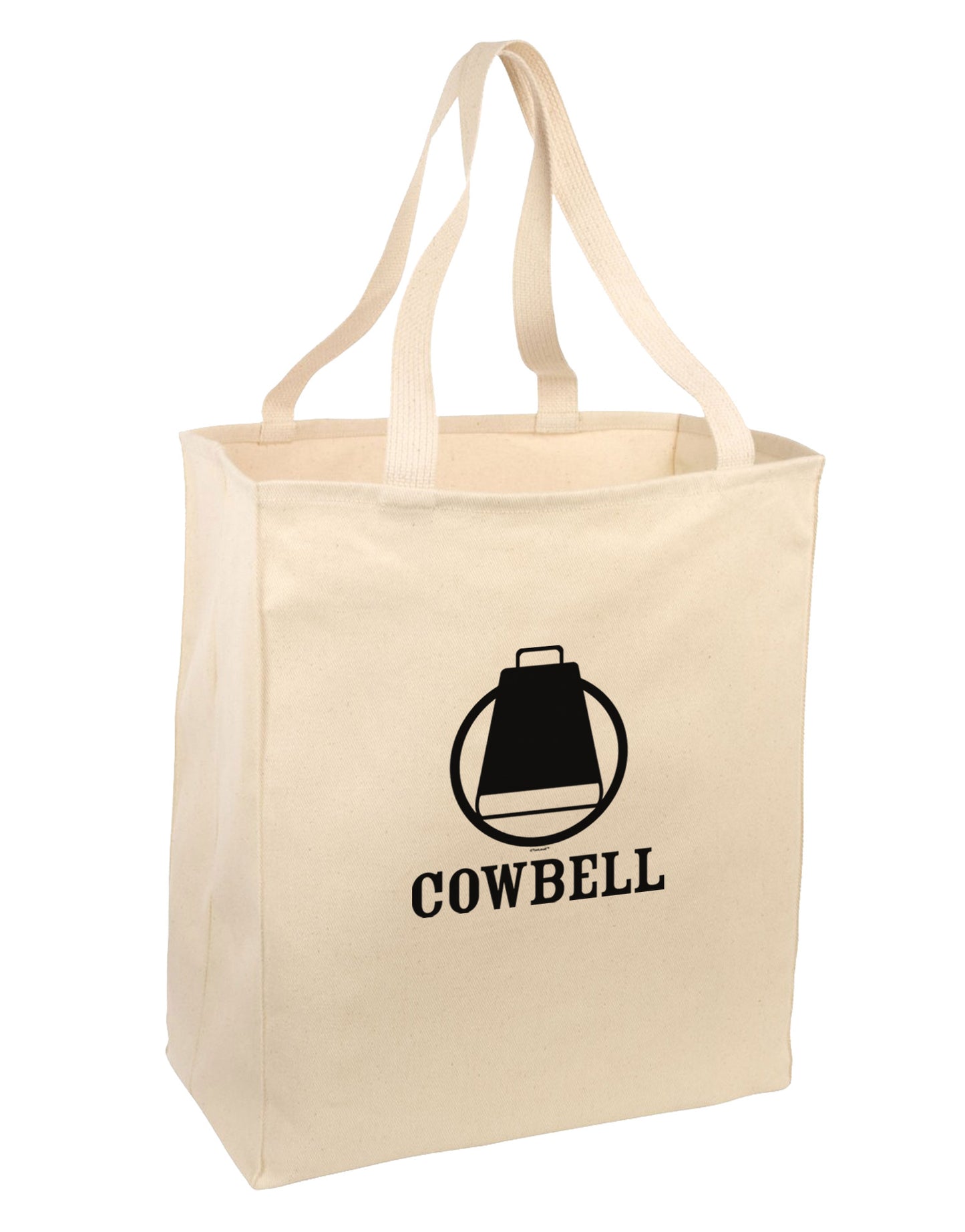 Cowbell Large Grocery Tote Bag-Grocery Tote-TooLoud-Natural-Large-Davson Sales