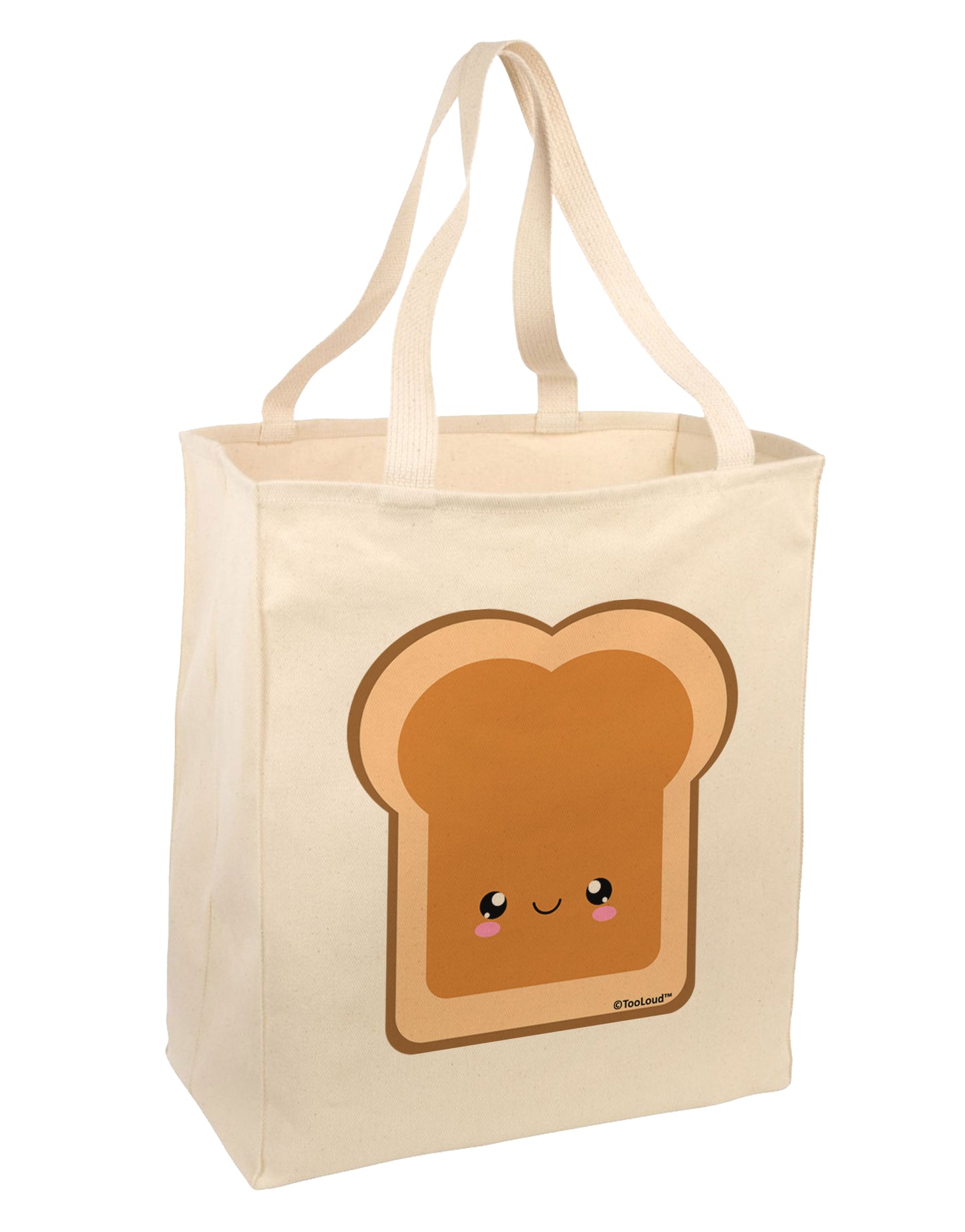 Cute Matching Design - PB and J - Peanut Butter Large Grocery Tote Bag by TooLoud-Grocery Tote-TooLoud-Natural-Large-Davson Sales