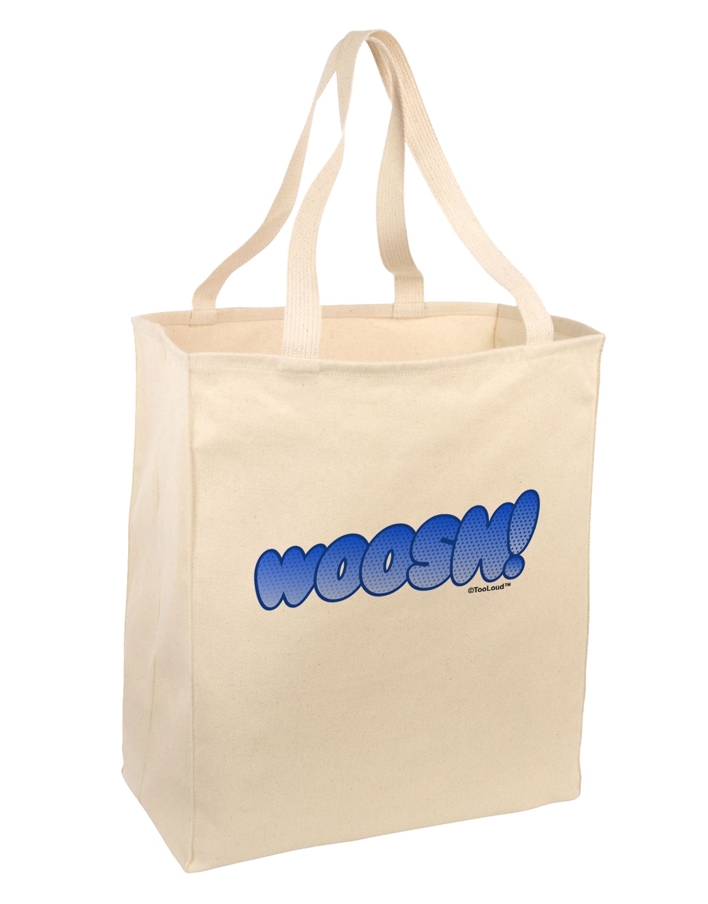 Onomatopoeia WOOSH Large Grocery Tote Bag-Grocery Tote-TooLoud-Natural-Large-Davson Sales