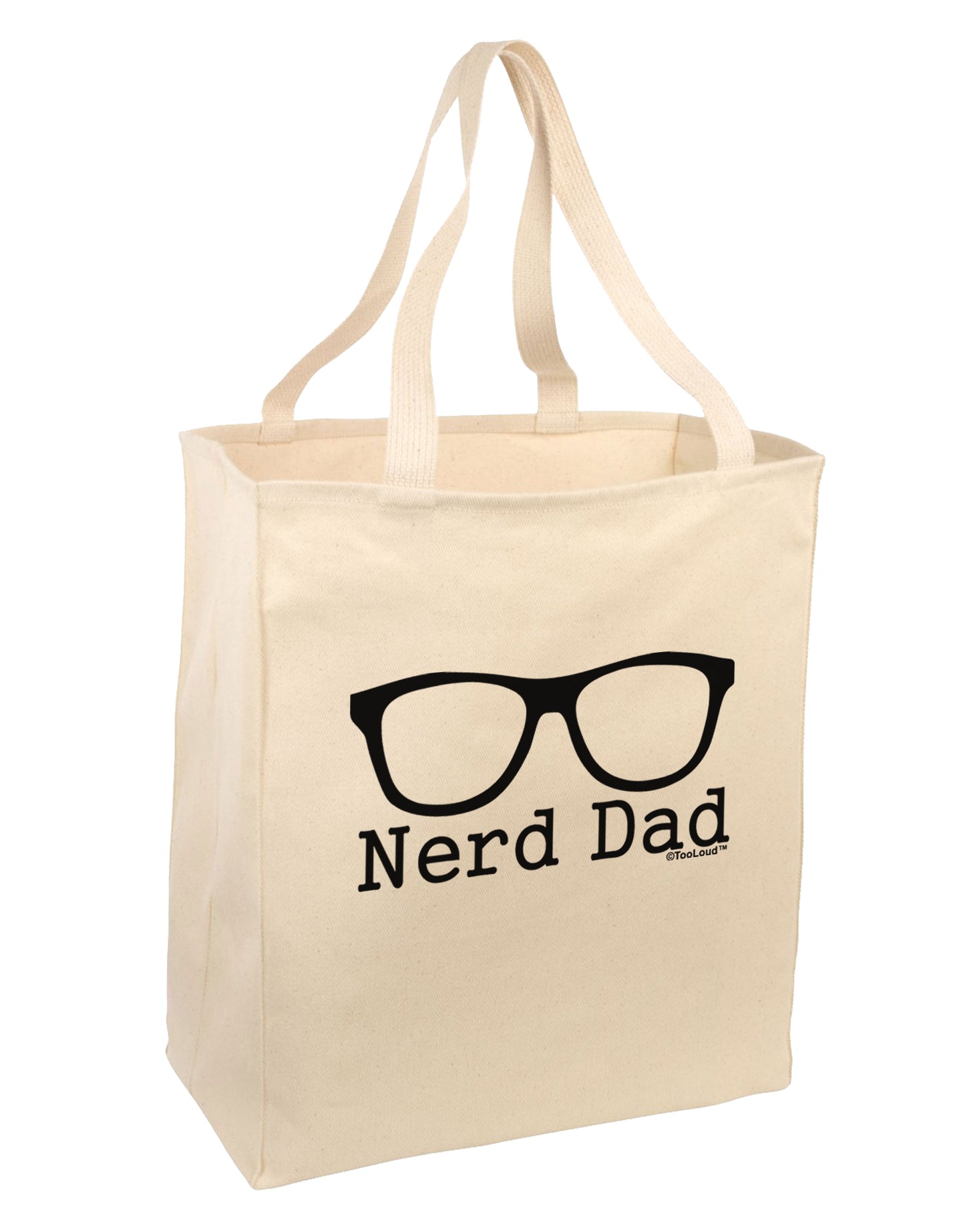 Nerd Dad - Glasses Large Grocery Tote Bag by TooLoud-Grocery Tote-TooLoud-Natural-Large-Davson Sales