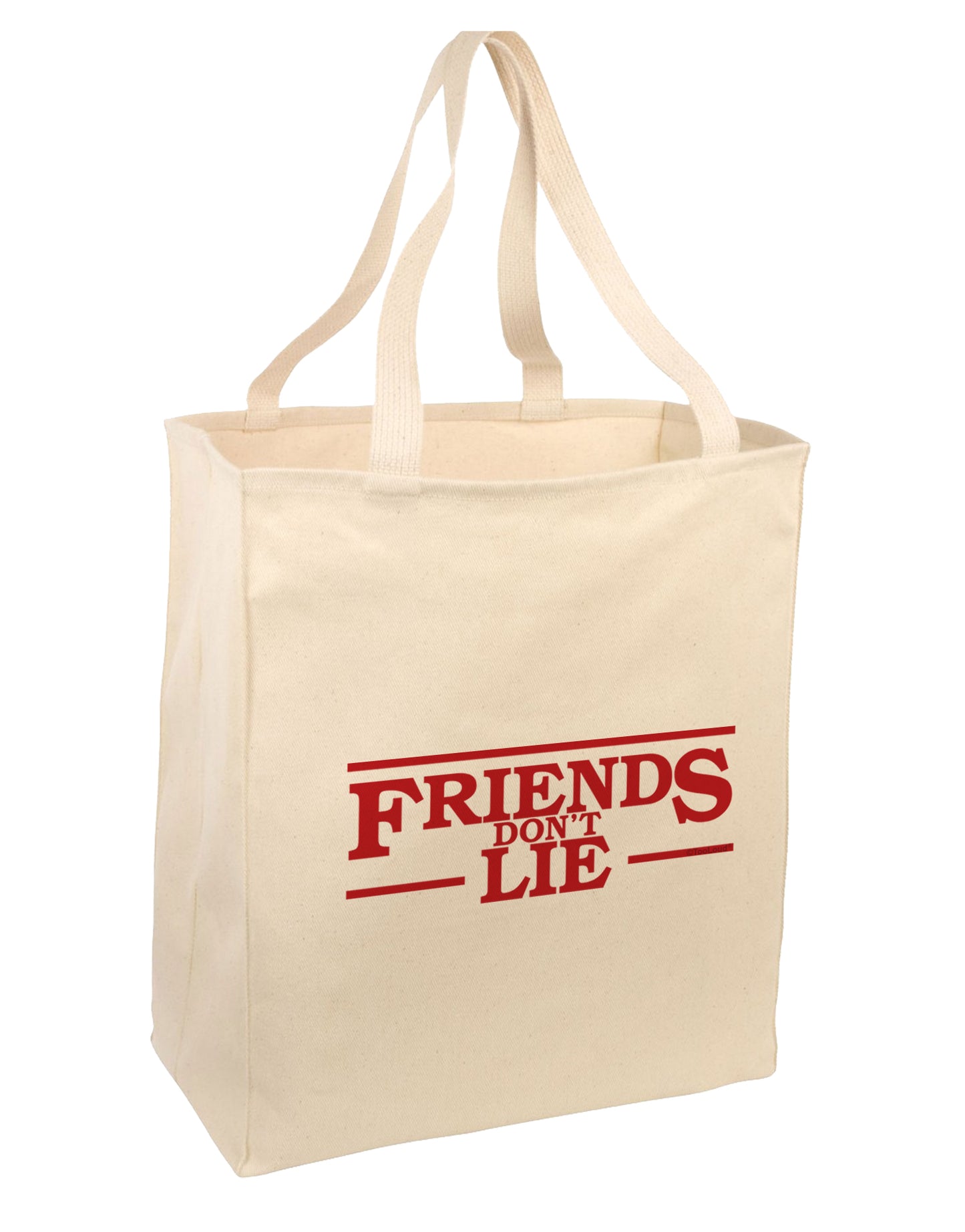 Friends Don't Lie Large Grocery Tote Bag-Natural by TooLoud-Grocery Tote-TooLoud-Natural-Large-Davson Sales