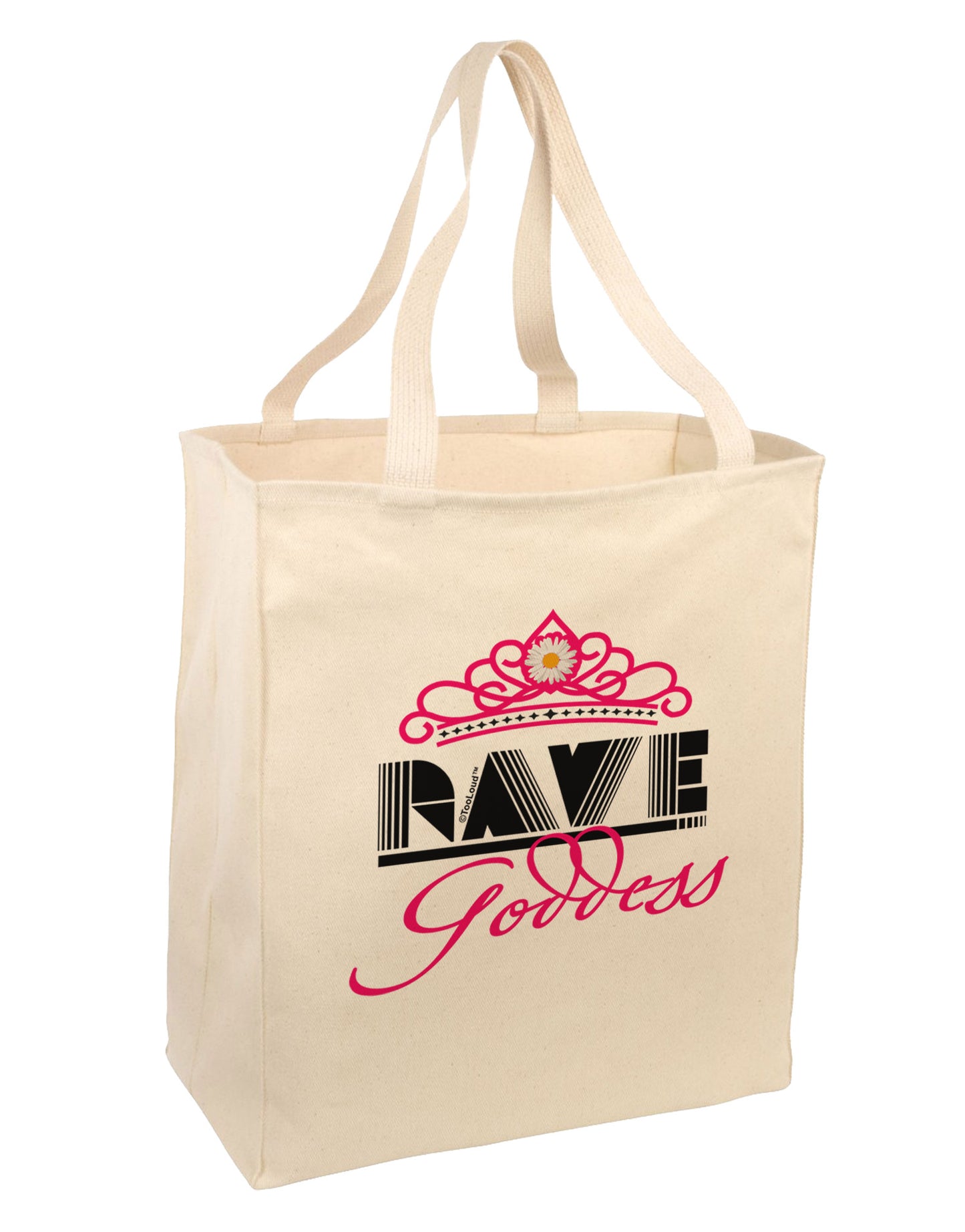 Rave Goddess Large Grocery Tote Bag-Grocery Tote-TooLoud-Natural-Large-Davson Sales