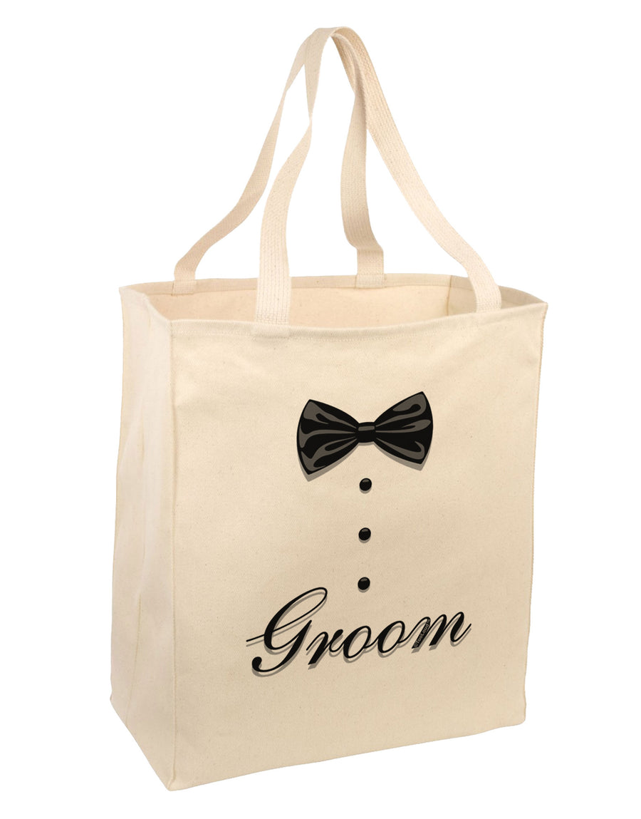 Tuxedo - Groom Large Grocery Tote Bag-Grocery Tote-TooLoud-Natural-Large-Davson Sales