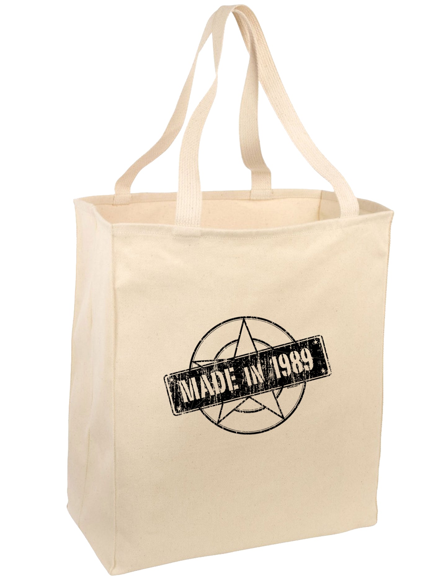 30th Birthday Gift Made in 1989 Large Grocery Tote Bag-Natural by TooLoud-TooLoud-Natural-large-Davson Sales