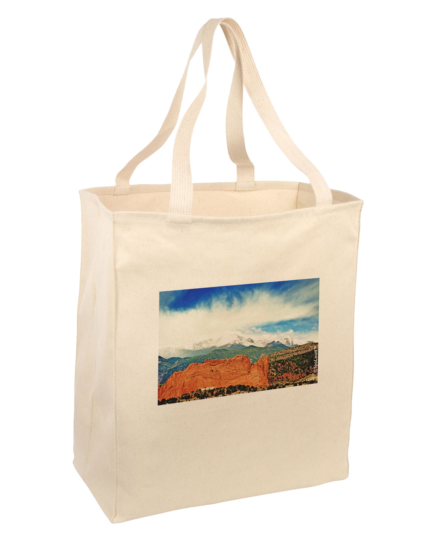 CO Beautiful View Large Grocery Tote Bag-Grocery Tote-TooLoud-Natural-Large-Davson Sales