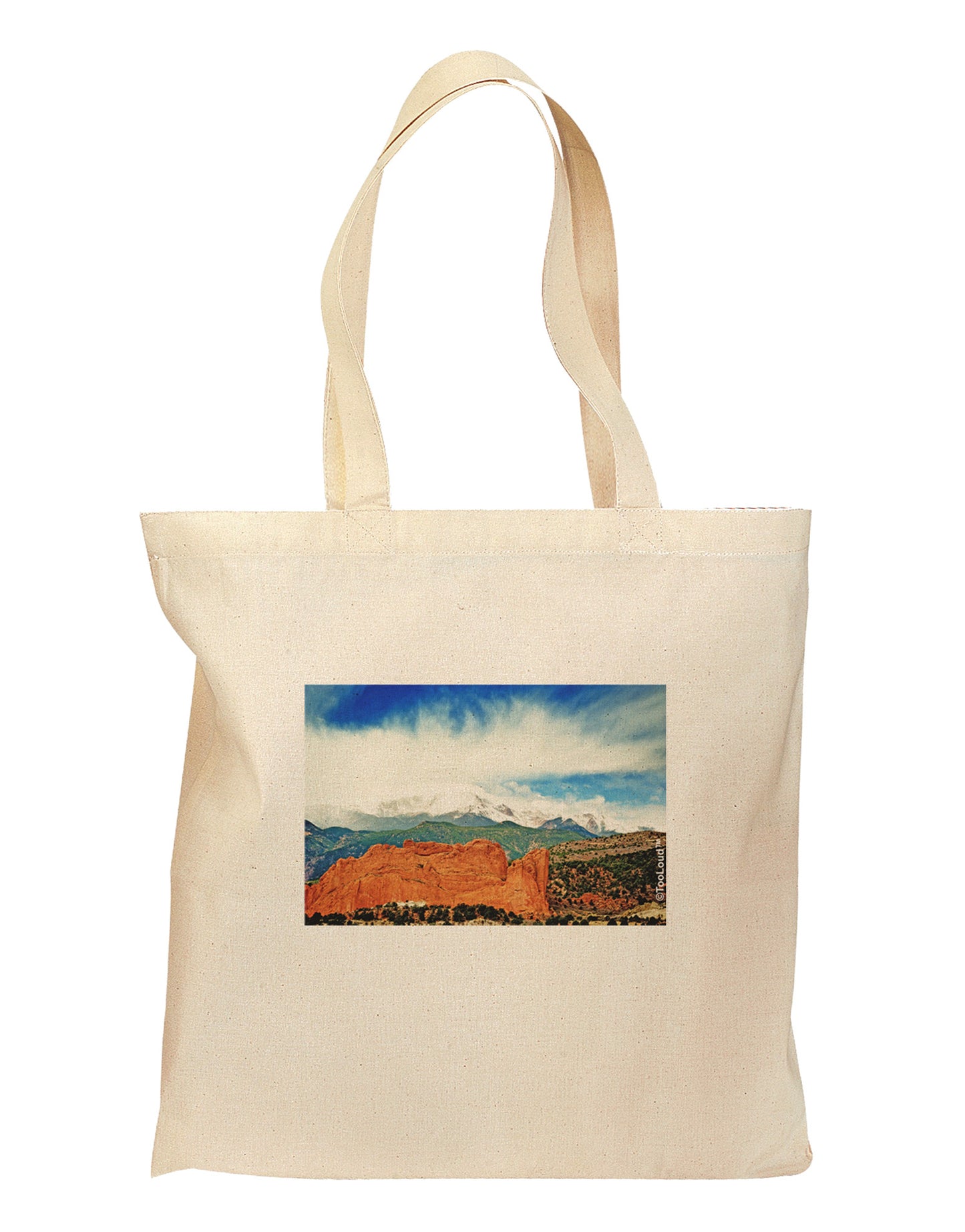 CO Beautiful View Grocery Tote Bag-Grocery Tote-TooLoud-Natural-Medium-Davson Sales