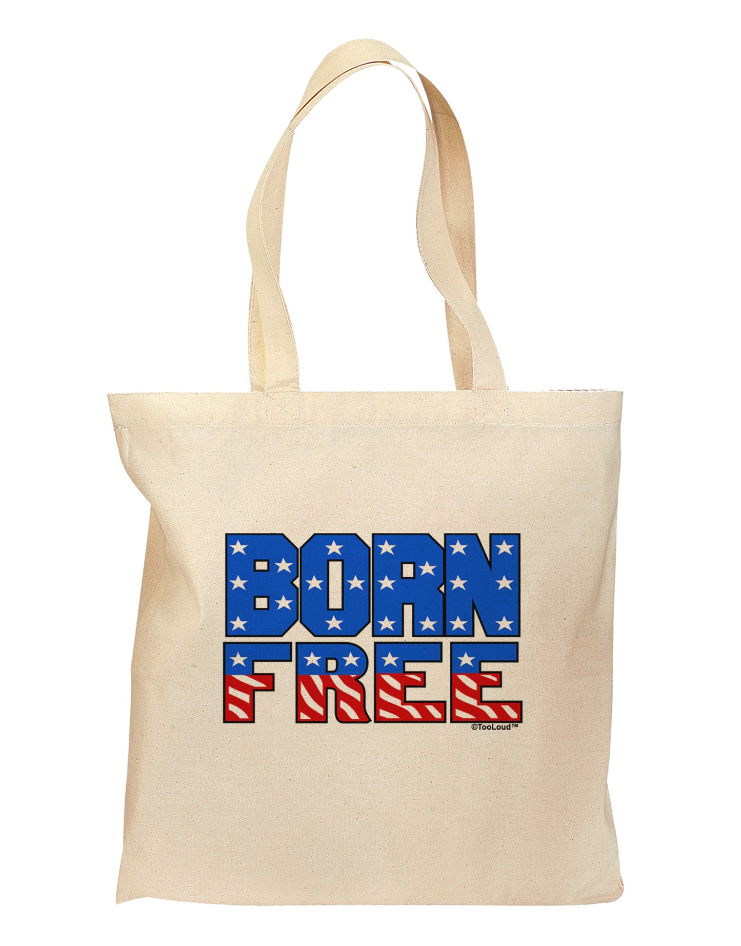 Born Free Color Grocery Tote Bag by TooLoud-Grocery Tote-TooLoud-Natural-Medium-Davson Sales