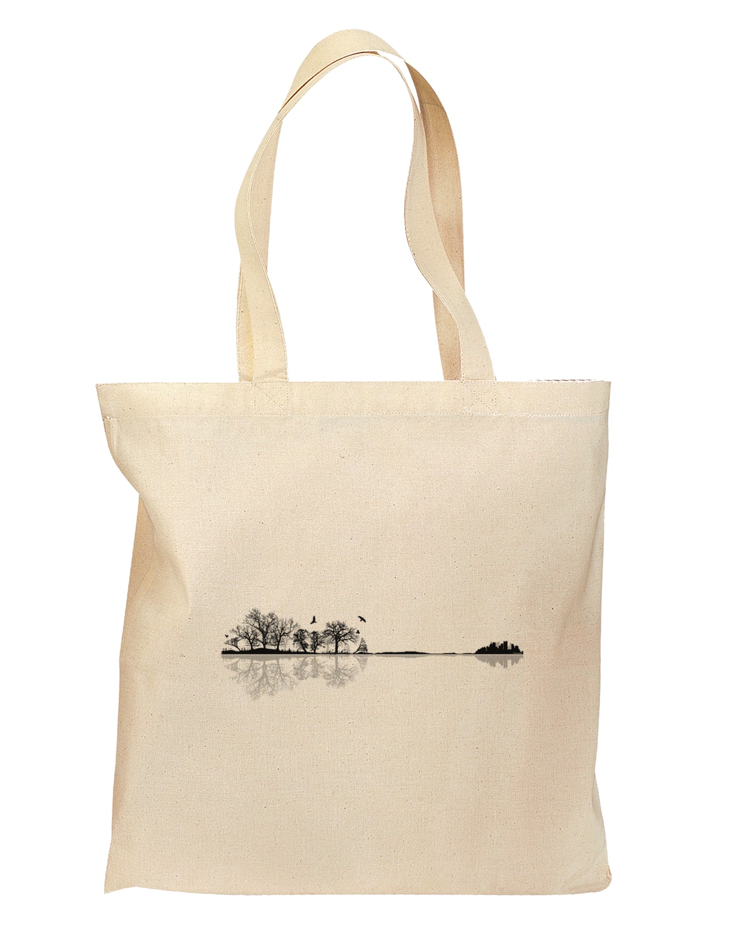 Nature's Harmony Guitar Grocery Tote Bag - Natural by TooLoud-Grocery Tote-TooLoud-Natural-Medium-Davson Sales