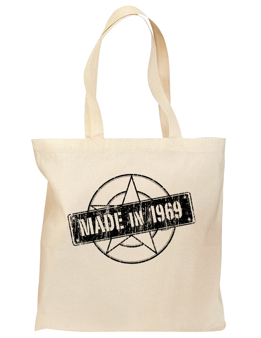 50th Birthday Gift Made in 19__ Grocery Tote Bag - Natural by TooLoud-TooLoud-Natural-medium-Davson Sales