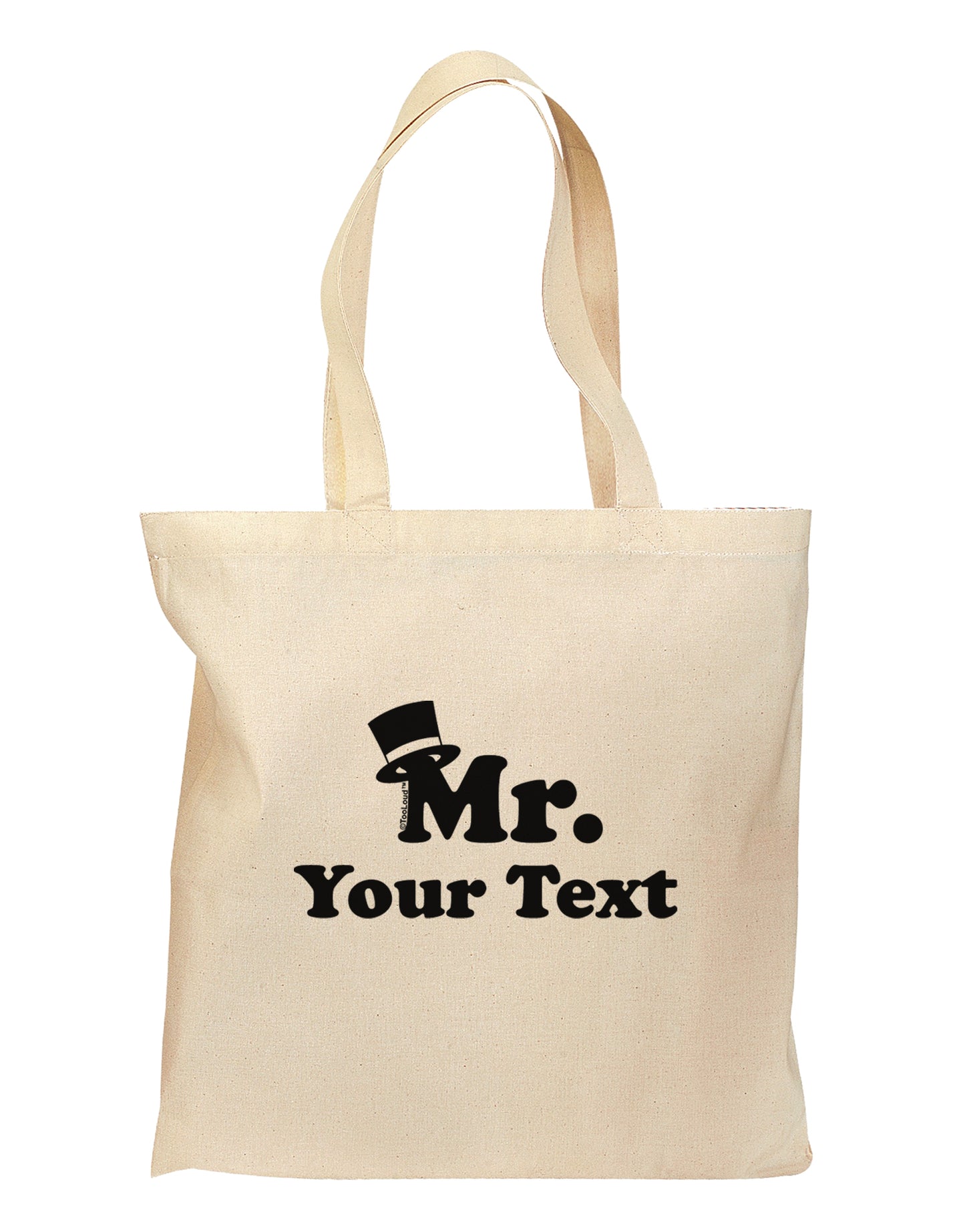 Personalized Mr Classy Grocery Tote Bag by TooLoud-Grocery Tote-TooLoud-Natural-Medium-Davson Sales
