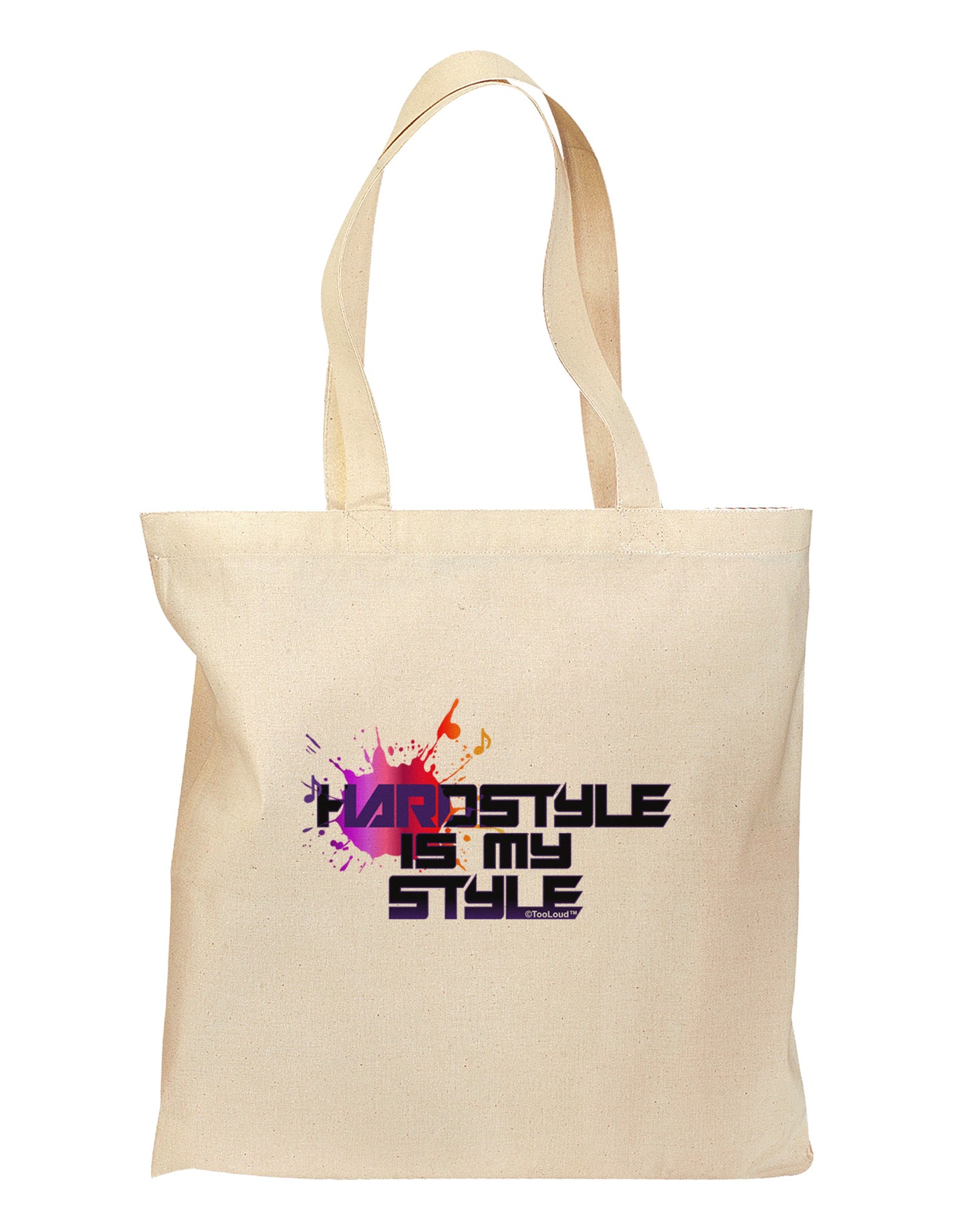 Hardstyle Is My Style Grocery Tote Bag-Grocery Tote-TooLoud-Natural-Medium-Davson Sales